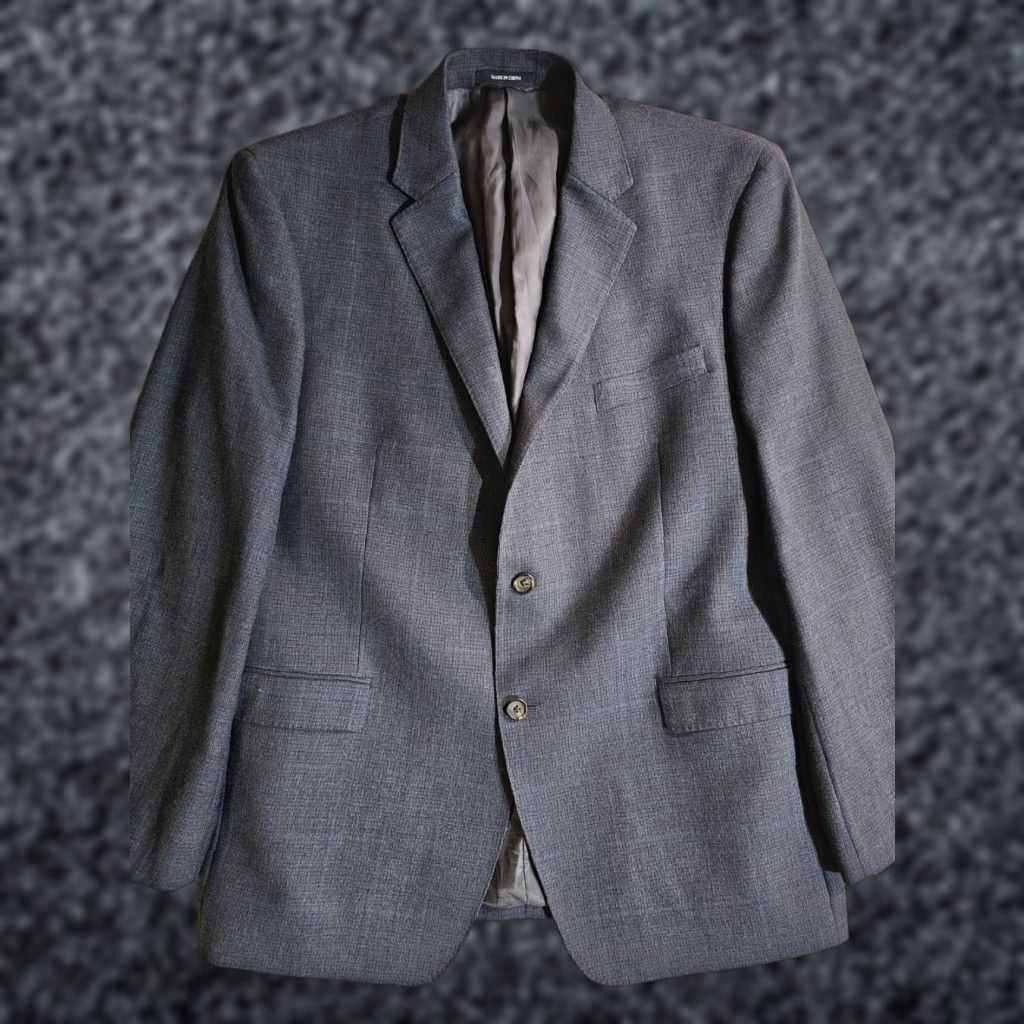 Ralph Lauren Ralph Lauren Black Label Blazer 46 Slim Wool Grey Dual Vent Notch Lapel Single-Breasted 2-Button Mens Jacket/Coat Regular Bedis Size 46R - 1 Thumbnail