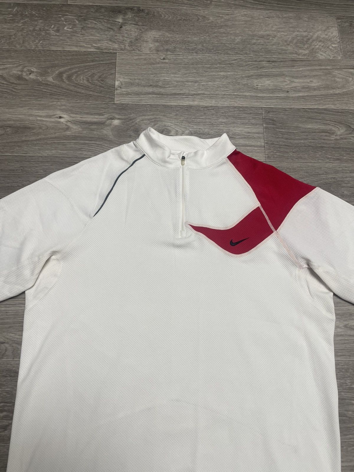 Nike Vintage Nike Fit Sportswear Half Zip-Up T-Shirt Size US L / EU 52-54 / 3 - 2 Thumbnail