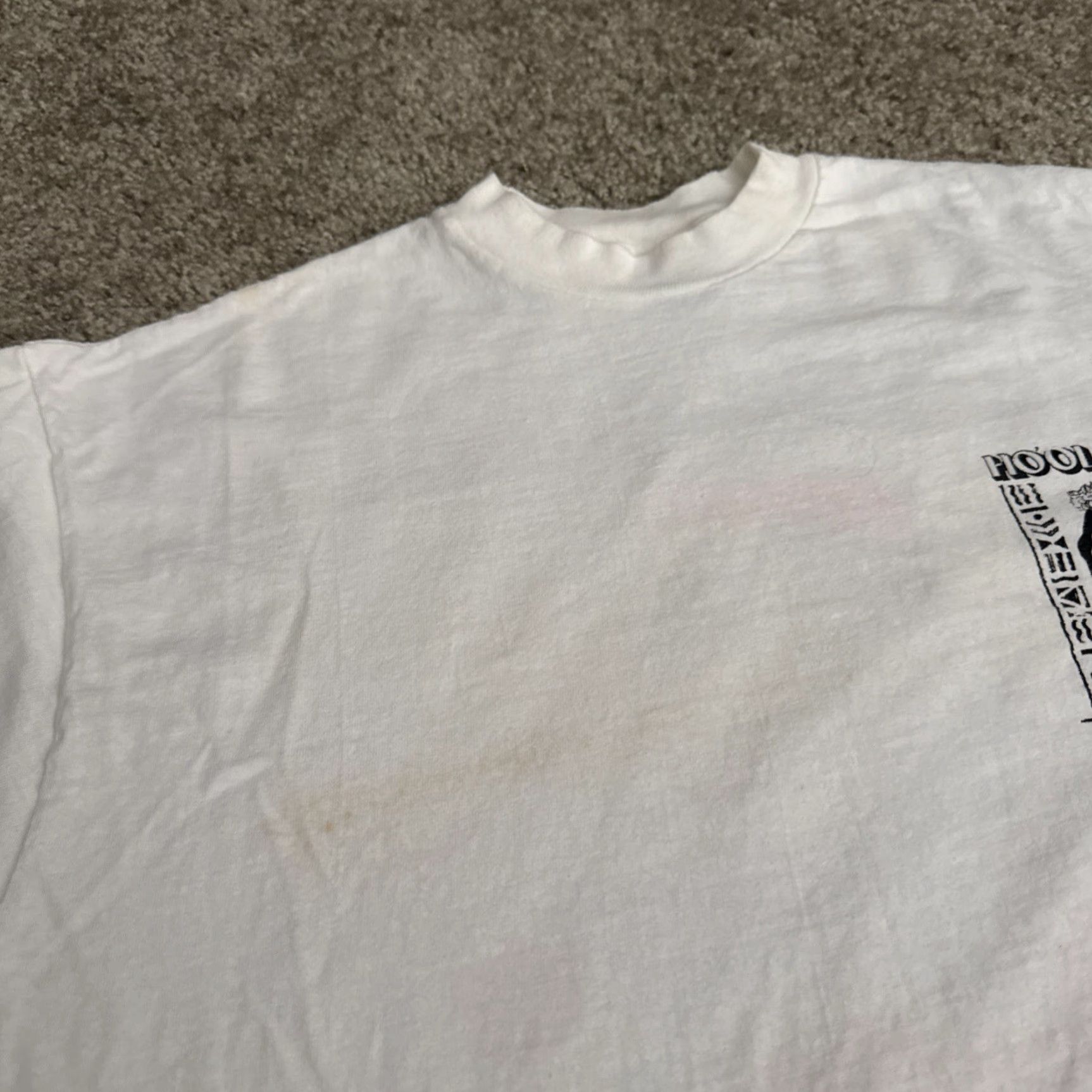 Hanes VINTAGE Hawaii Hoolaulea Festival Hula Double Sided Hanes T-Shirt Large White Mens L Size US L / EU 52-54 / 3 - 7 Thumbnail