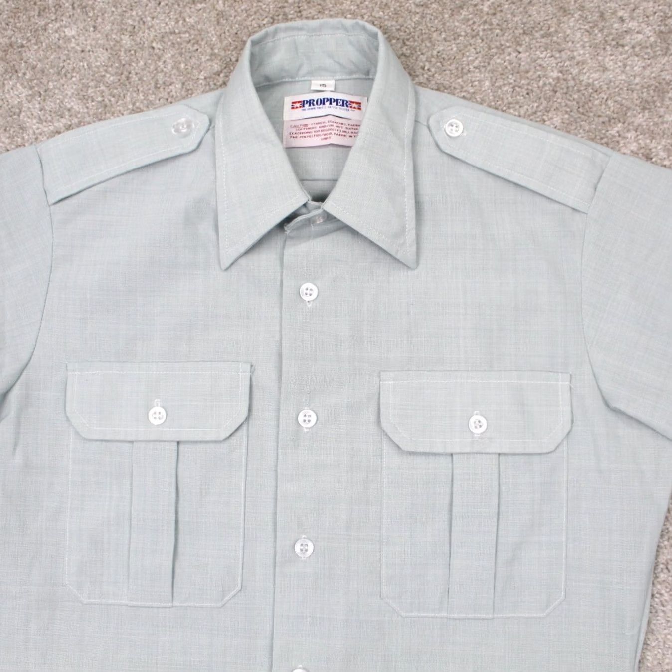 Propper PROPPER Army Shirt Mens 15 Green Tapered Body Polyester/Wool Short Sleeve ButtonUp Size US M / EU 48-50 / 2 - 5 Thumbnail
