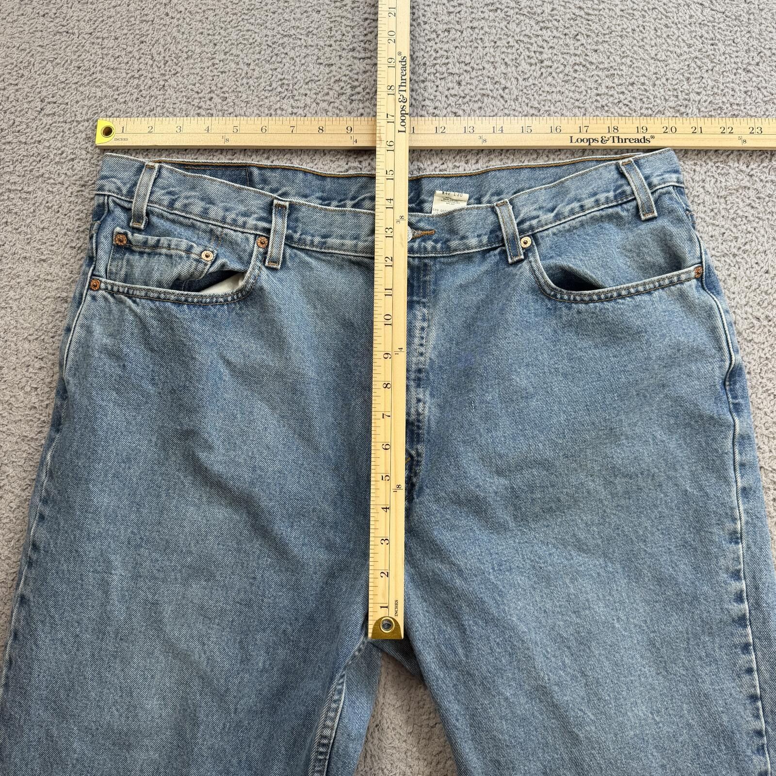 Levi's Levis 550 Relaxed Fit Jeans 42x30 Light Wash Denim Y2K Mens Size US 42 / EU 58 - 3 Thumbnail