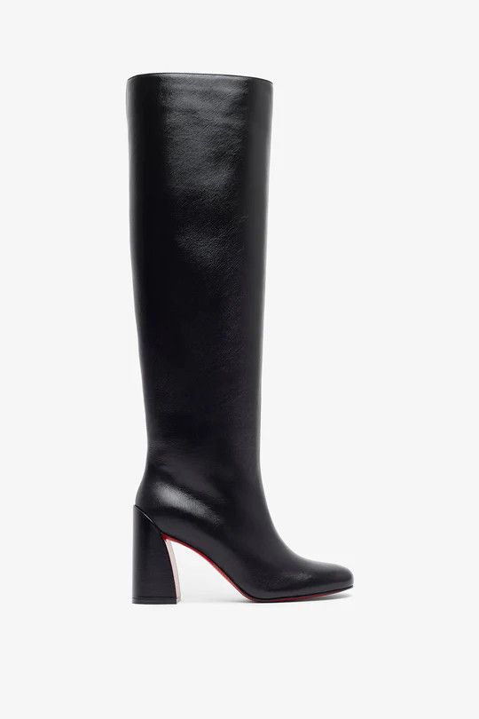 Christian Louboutin os11x0326 Janitta 85 Leather Boots in Black Size US 7.5 / IT 37.5 - 1 Thumbnail