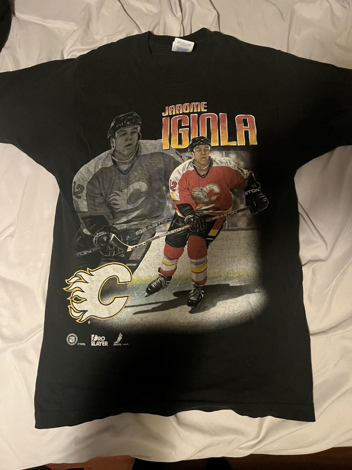 Vintage Jarome Iginla Calgary Flames Pro Player T-Shirt