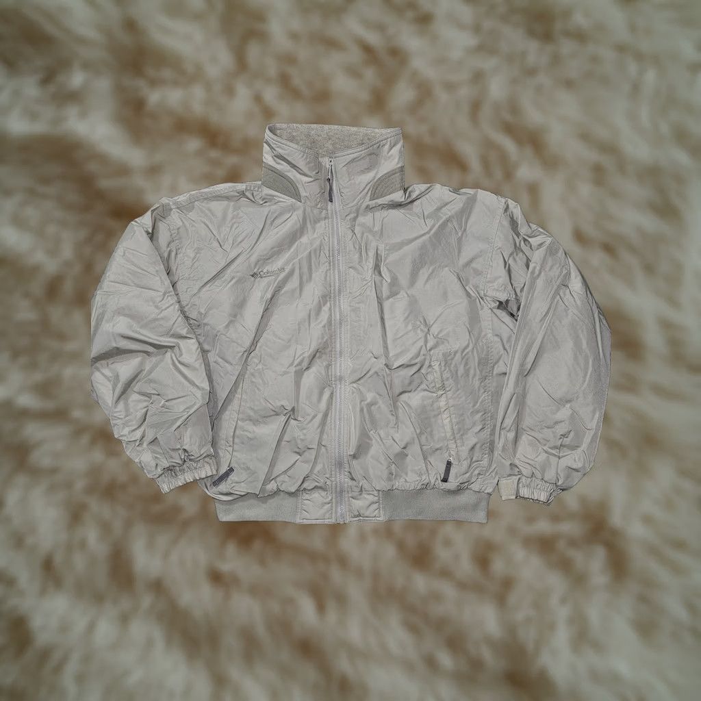 Vintage Columbia Jacket Mens XL White Windbreaker Full Zip Pockets Fleece Lined Outdoor Style Size US XL / EU 56 / 4 - 1 Thumbnail
