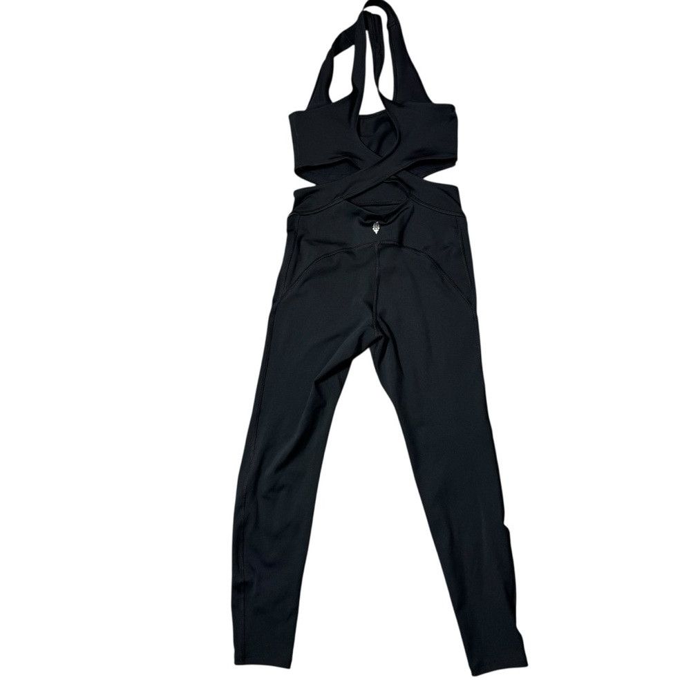 Free People NWT New Free People Movement Back It Up Black Jumpsuit Size Size 26" / US 2 / IT 38 - 4 Thumbnail