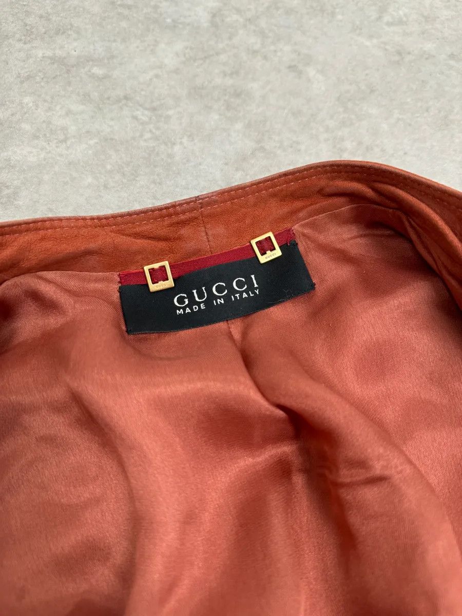 Gucci SS2004 Gucci Pink Suede Leather Jacket by Tom Ford Size M / US 6-8 / IT 42-44 - 10 Thumbnail
