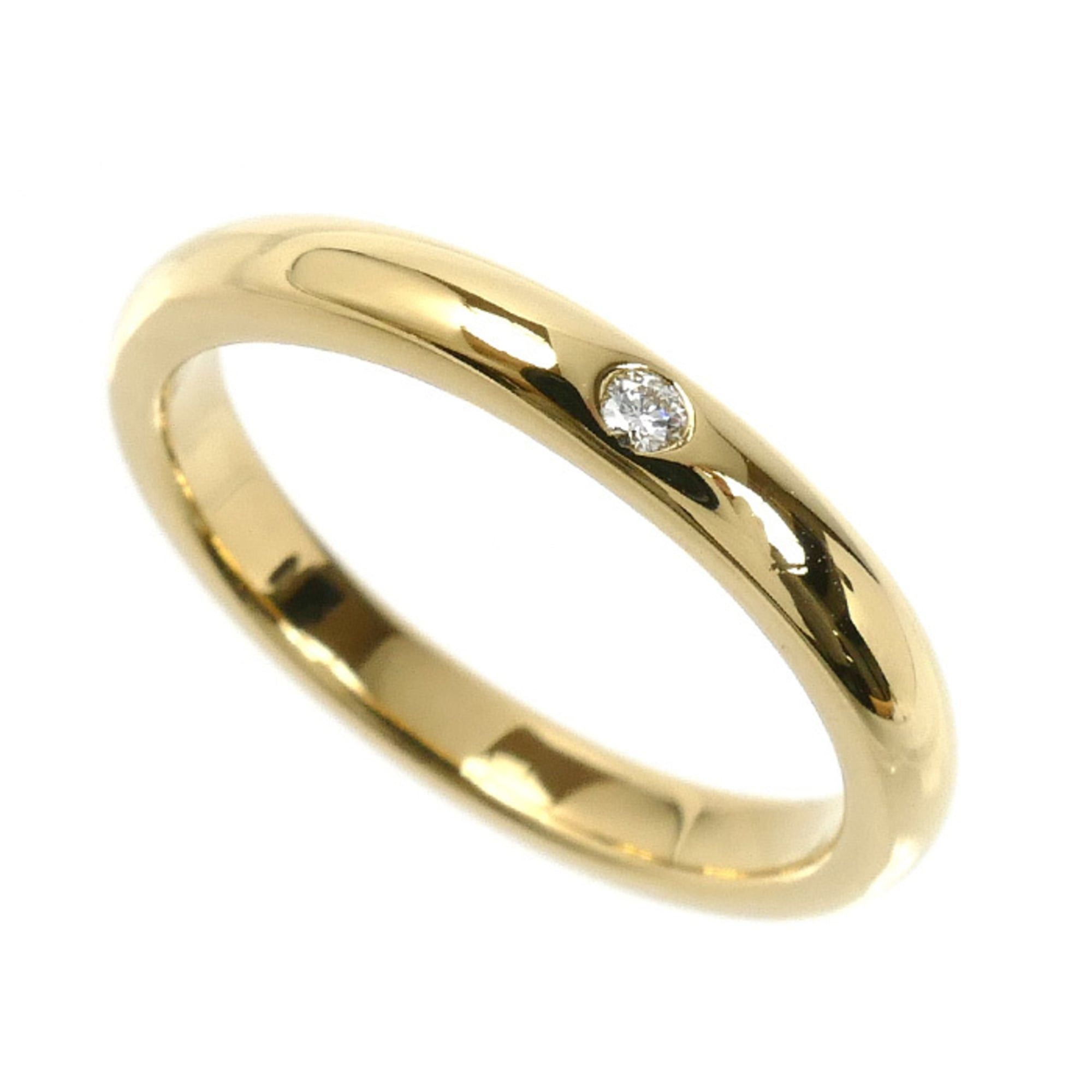 Tiffany & Co. TIFFANY & Co. 18K Yellow Gold Stacking Band Ring with Single Diamond, 4.0g, Women's Size ONE SIZE - 1 Thumbnail