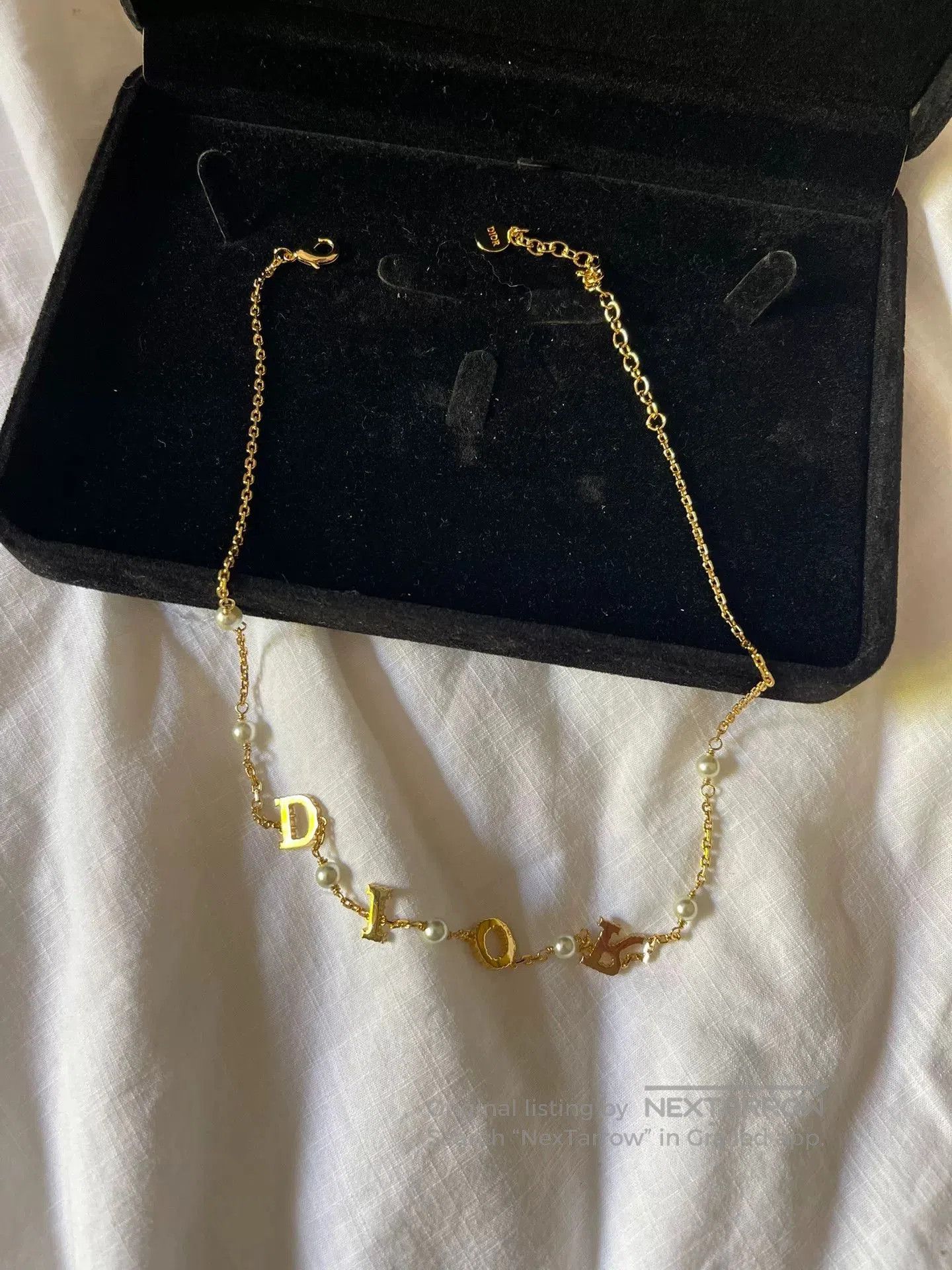 Dior DIOR Women's Necklace in Gold and Pearls. Size ONE SIZE - 4 Thumbnail