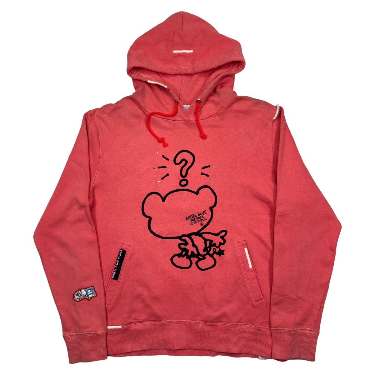1990s Angel Blue Pop Double Sided Hoodie