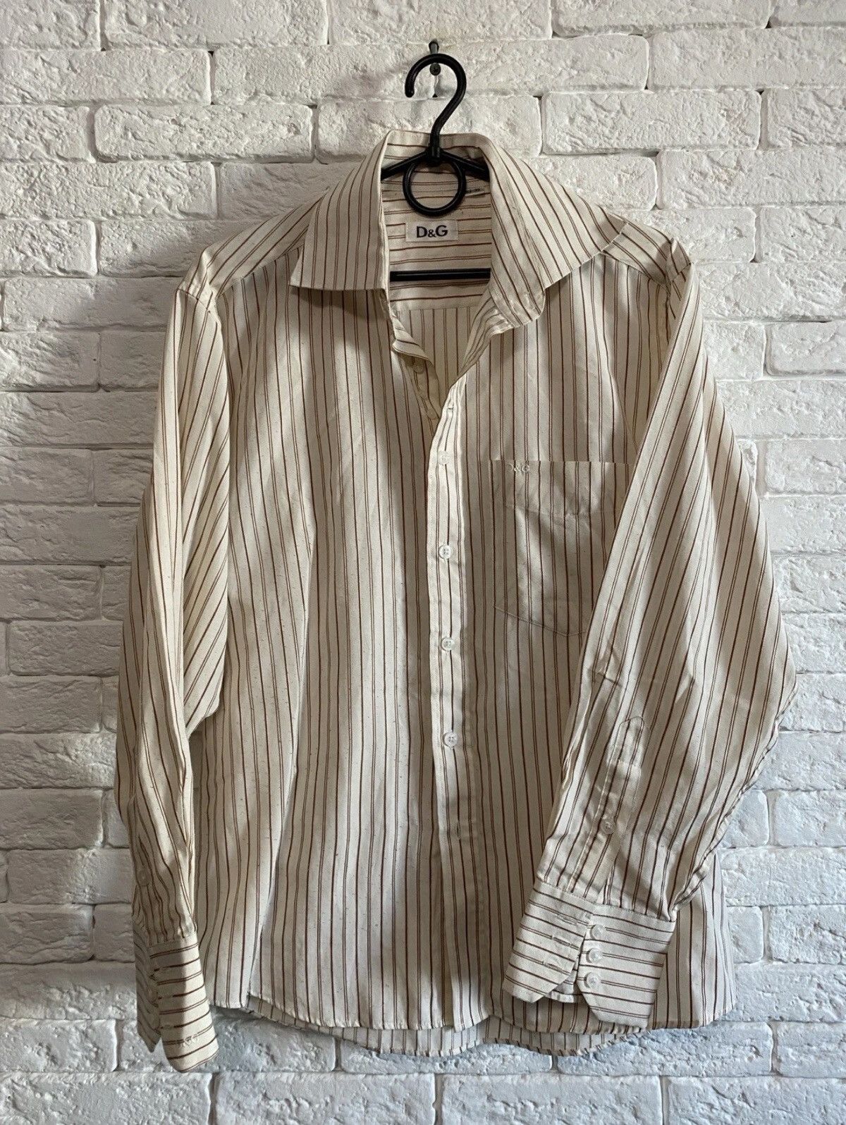 Dolce & Gabbana Vintage Dolce Gabbana Striped Shirt Vintage Sz M Size US M / EU 48-50 / 2 - 1 Thumbnail