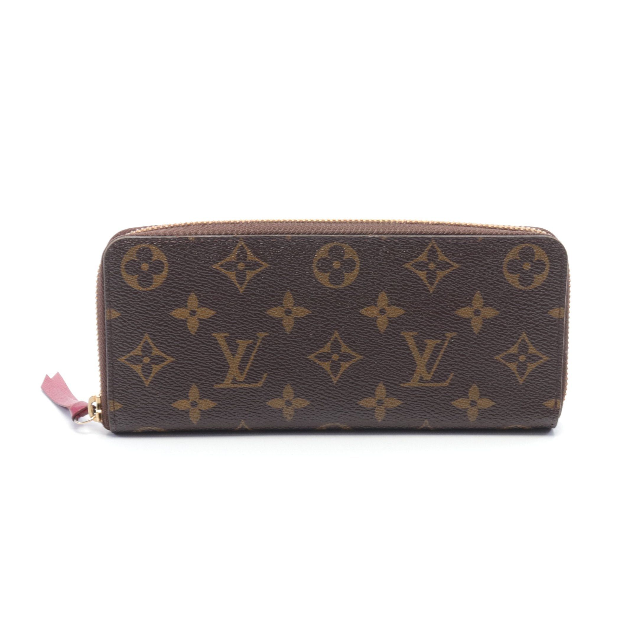 Louis Vuitton Louis Vuitton Portefeuil Clemence Monogram Fuchsia Round Zipper Long Wallet Leather Brown Pink Purple Size ONE SIZE - 1 Thumbnail