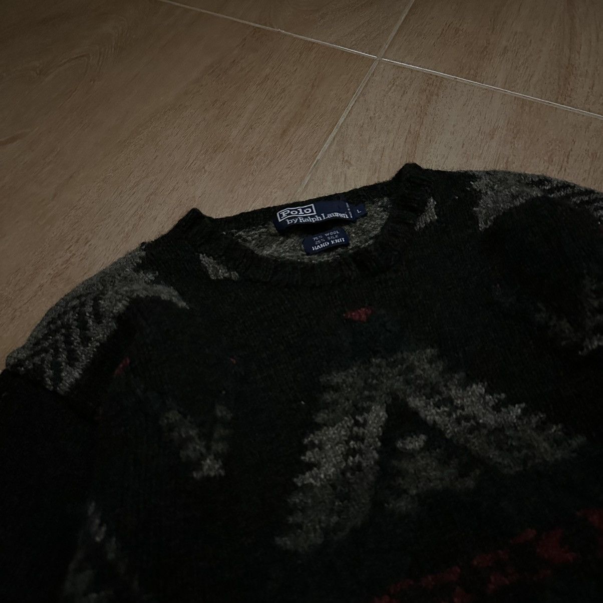 Palace × Polo Ralph Lauren Vintage Polo Ralph Lauren Hand Knit Size US L / EU 52-54 / 3 - 4 Thumbnail