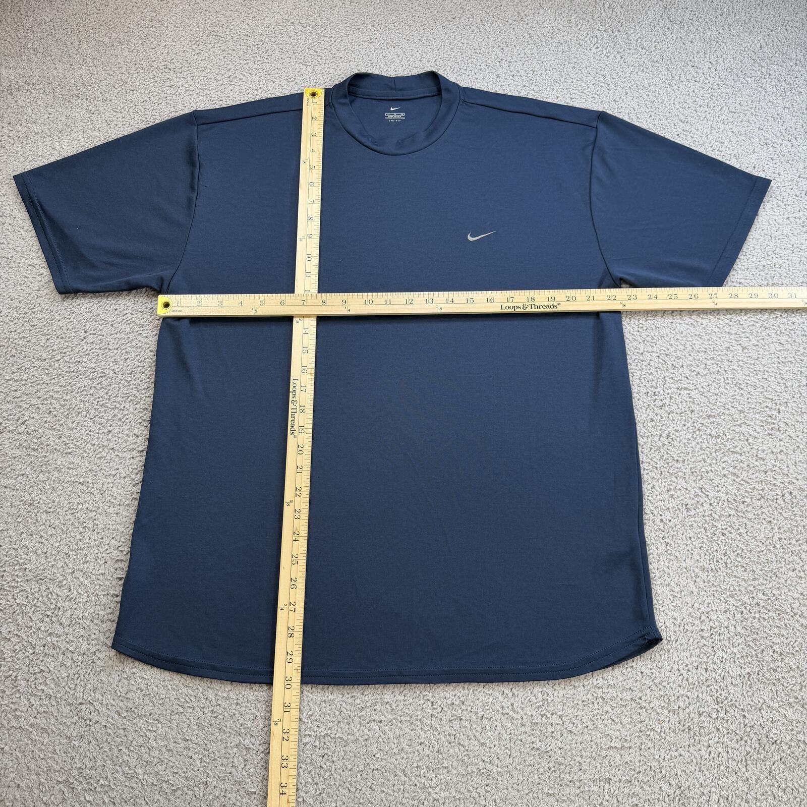 Nike Vintage Nike Dri Fit T Shirt Made In USA Navy S Swoosh Y2K Size US XL / EU 56 / 4 - 3 Thumbnail