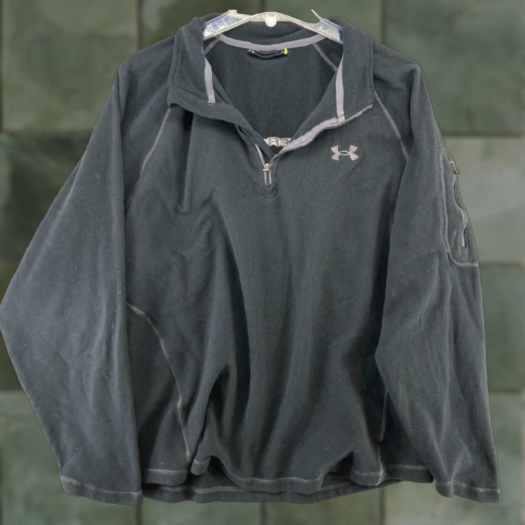 Under Armour Under Armour Mens Pullover L Black Fleece 1/4 Zip Sweatshirt Outdoor Size US L / EU 52-54 / 3 - 1 Thumbnail