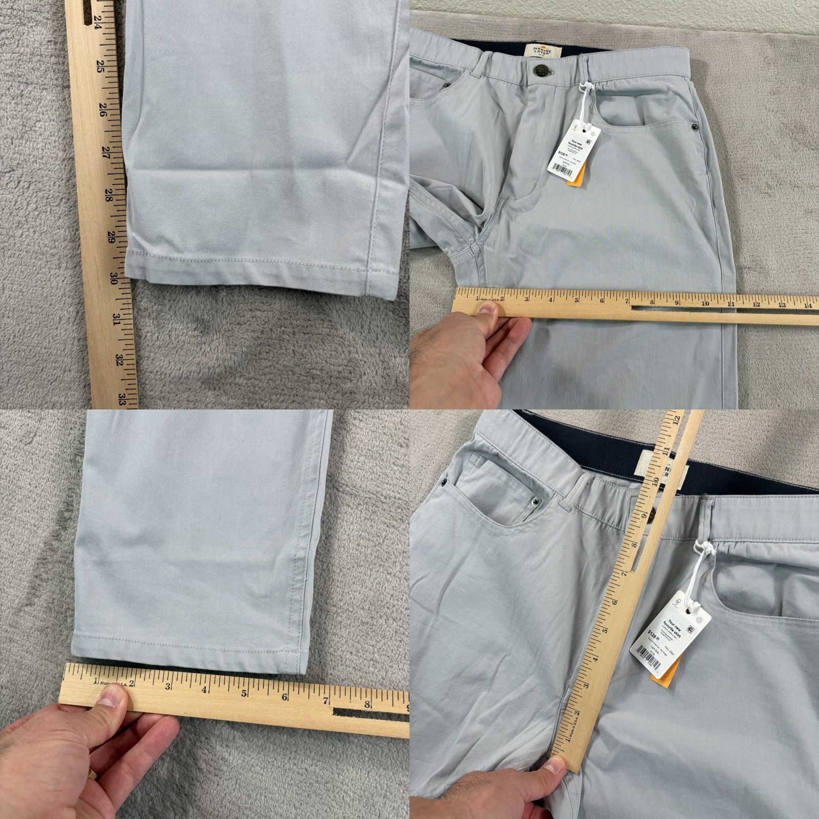 Marine Layer Marine Layer 5 Pocket Breeze Slim Straight Pants Light Grey Men 30x30 NWT 28 Size US 30 / EU 46 - 8 Thumbnail