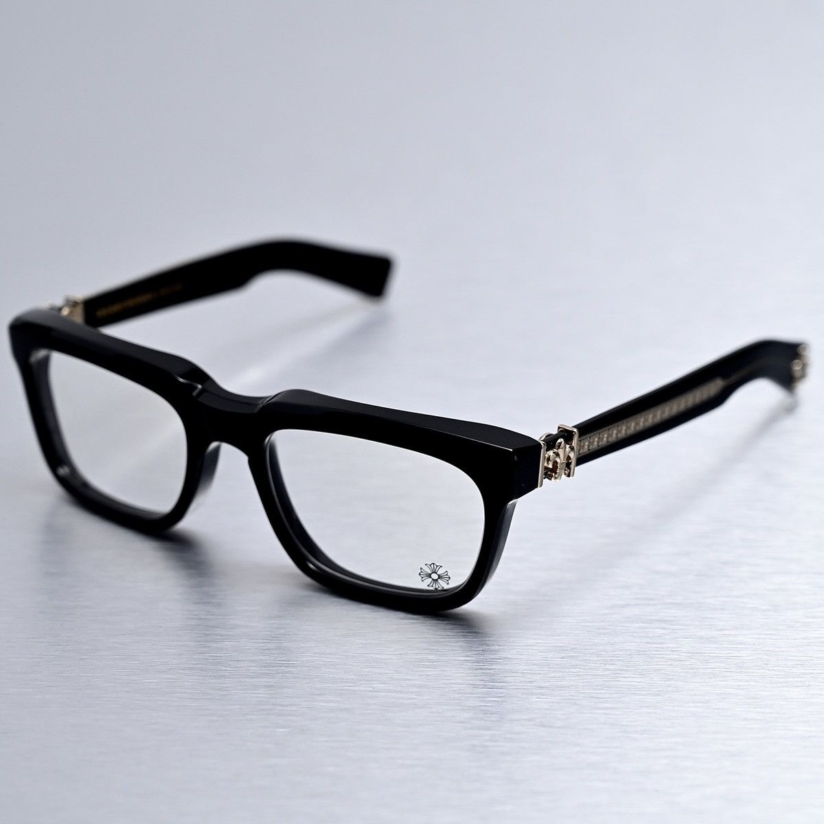 Chrome Hearts CHROME HEARTS SEE YOU IN TEA BLACK GOLD PLATED GLASSES Size ONE SIZE - 2 Thumbnail