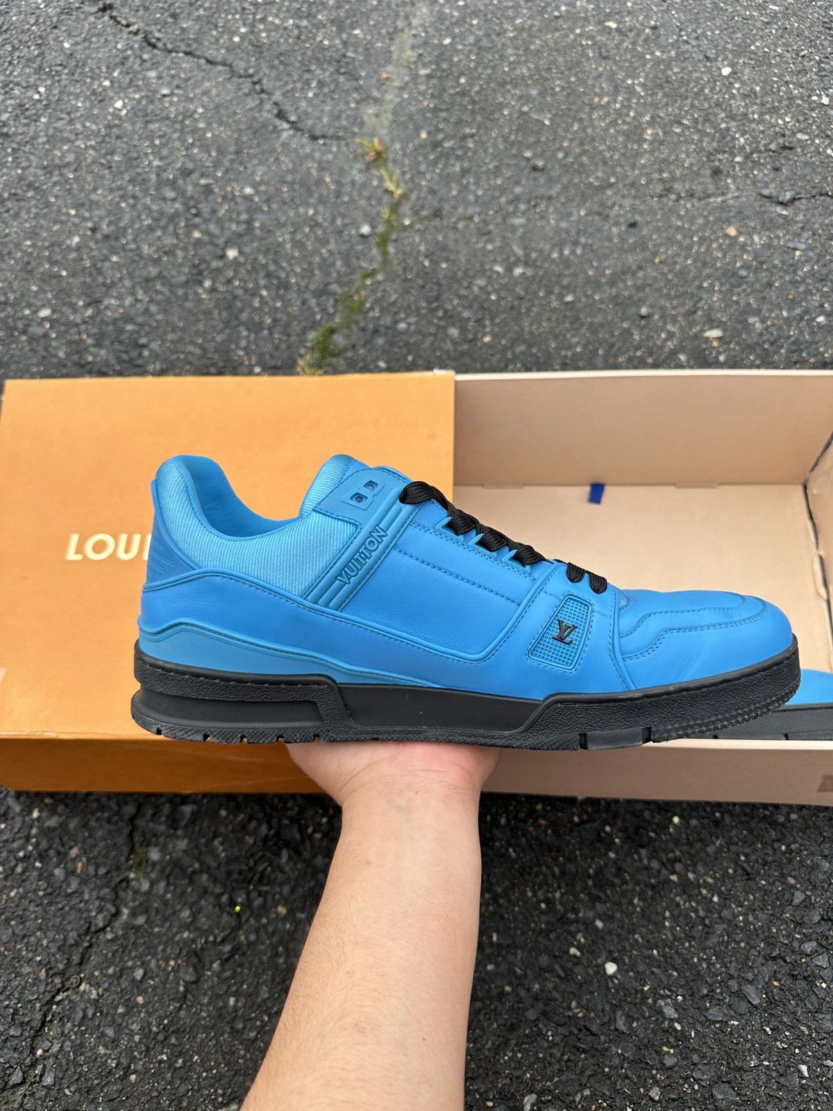 Louis Vuitton Louis Vuitton trainer black/Blue Size US 13 / EU 46 - 12 Thumbnail