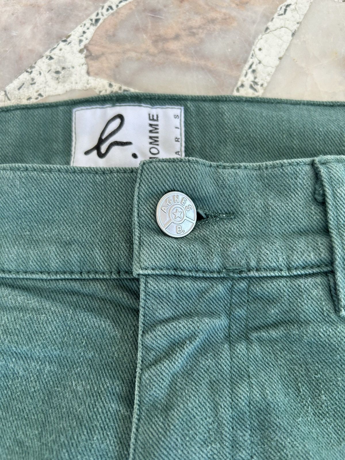 agnes b. Agnes B Homme Vintage Green Trousers Size US 30 / EU 46 - 7 Thumbnail