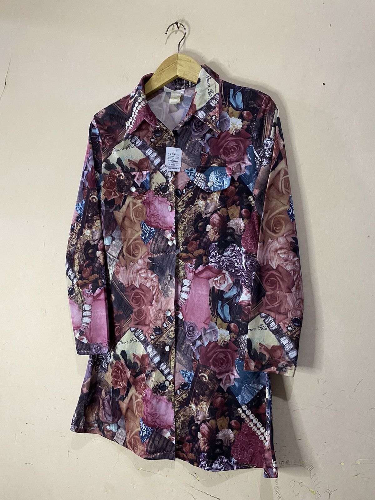 Japanese Brand × Vintage Rare Pandora Casuals Crazy Art Button Up Shirt Size ONE SIZE - 2 Thumbnail