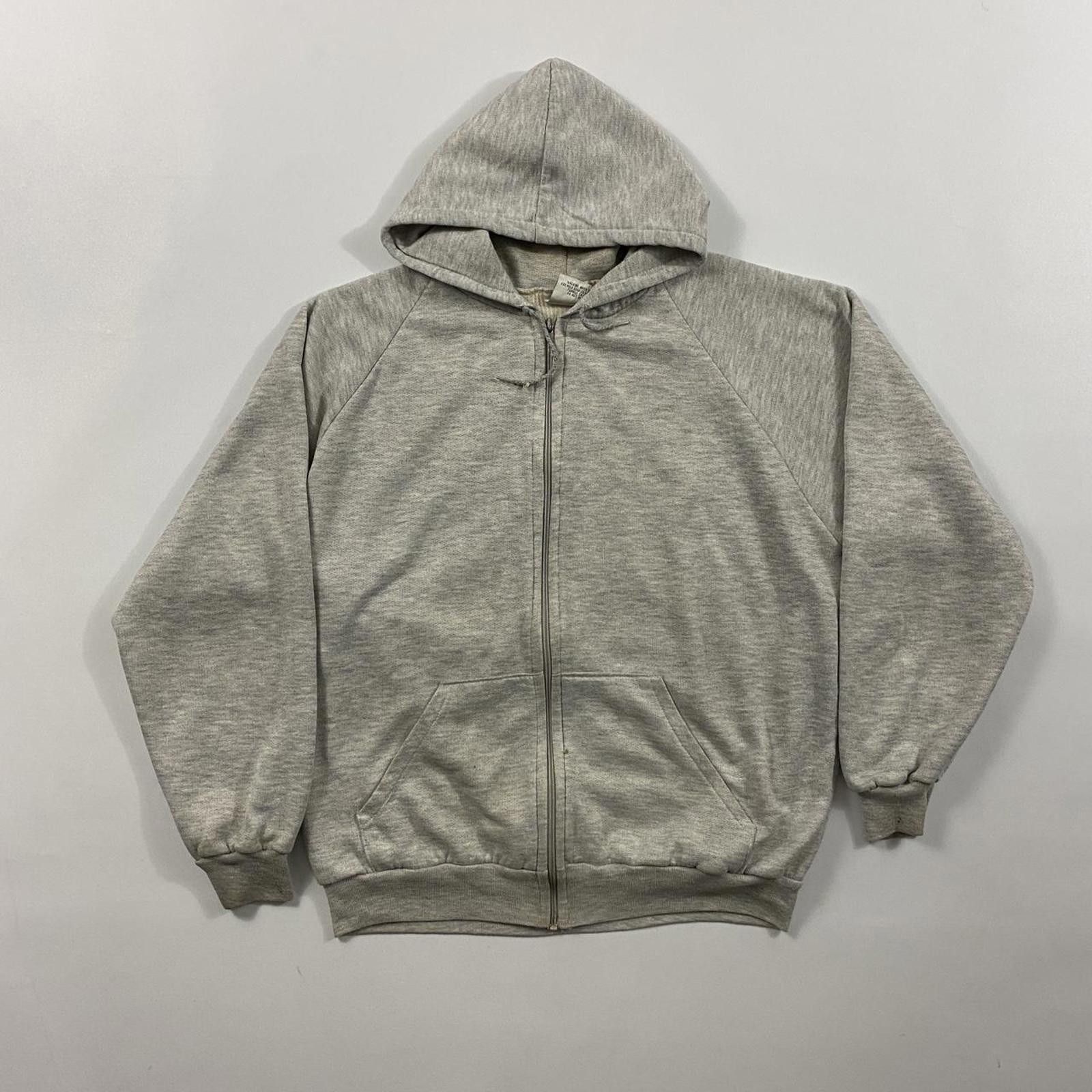 Vintage Vintage 90s Grey Hoodie Size US L / EU 52-54 / 3 - 1 Thumbnail