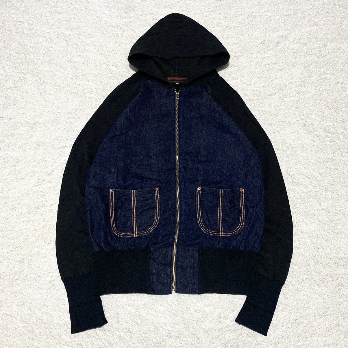 Evisu 🔥RARE🔥 Vintage Evisu Hidehiko Yamane Denim Ziphoodie Size US M / EU 48-50 / 2 - 1 Thumbnail
