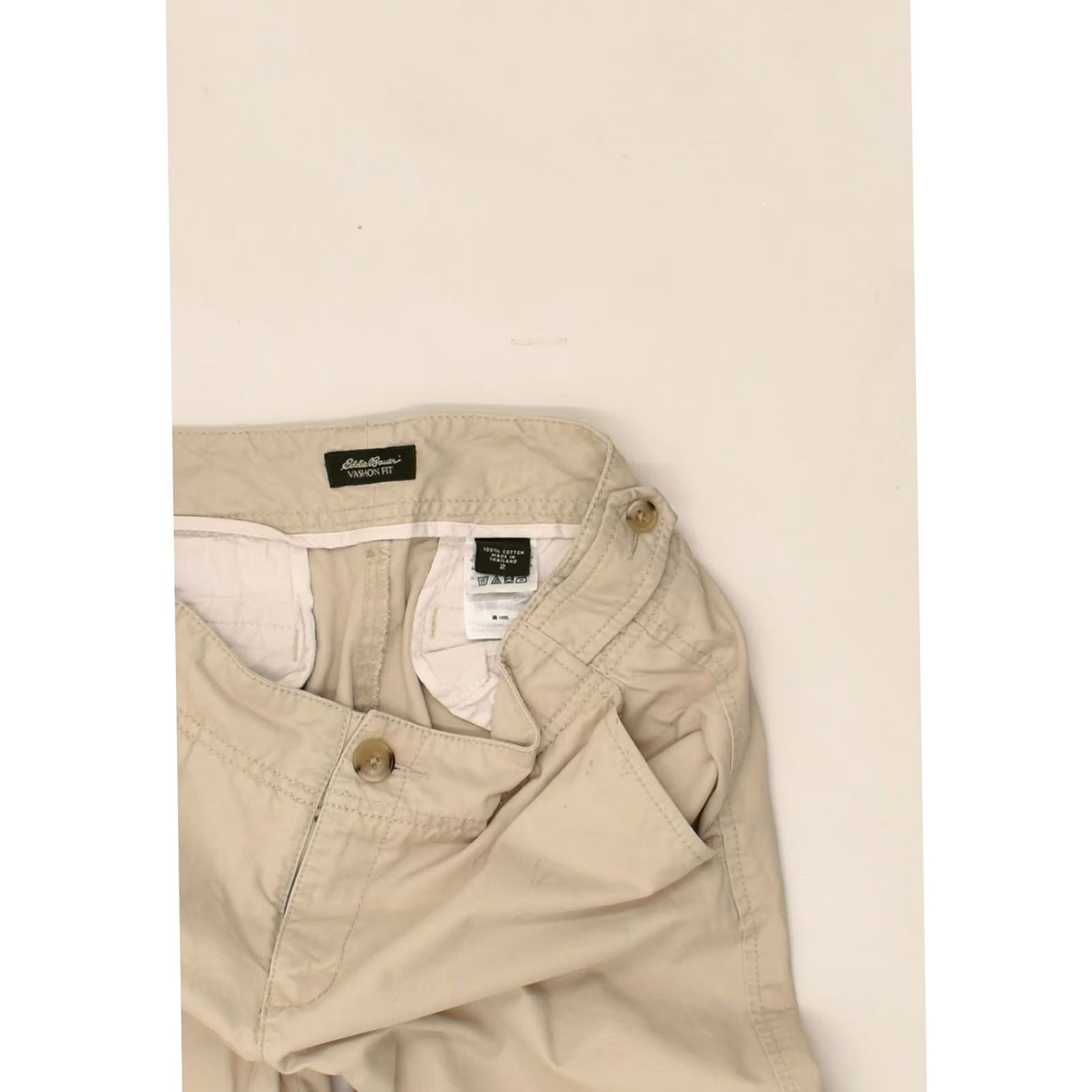 Eddie Bauer EDDIE BAUER Womens Chino Shorts Beige Cotton XS W30 US 2 Size 26" / US 2 / IT 38 - 3 Thumbnail