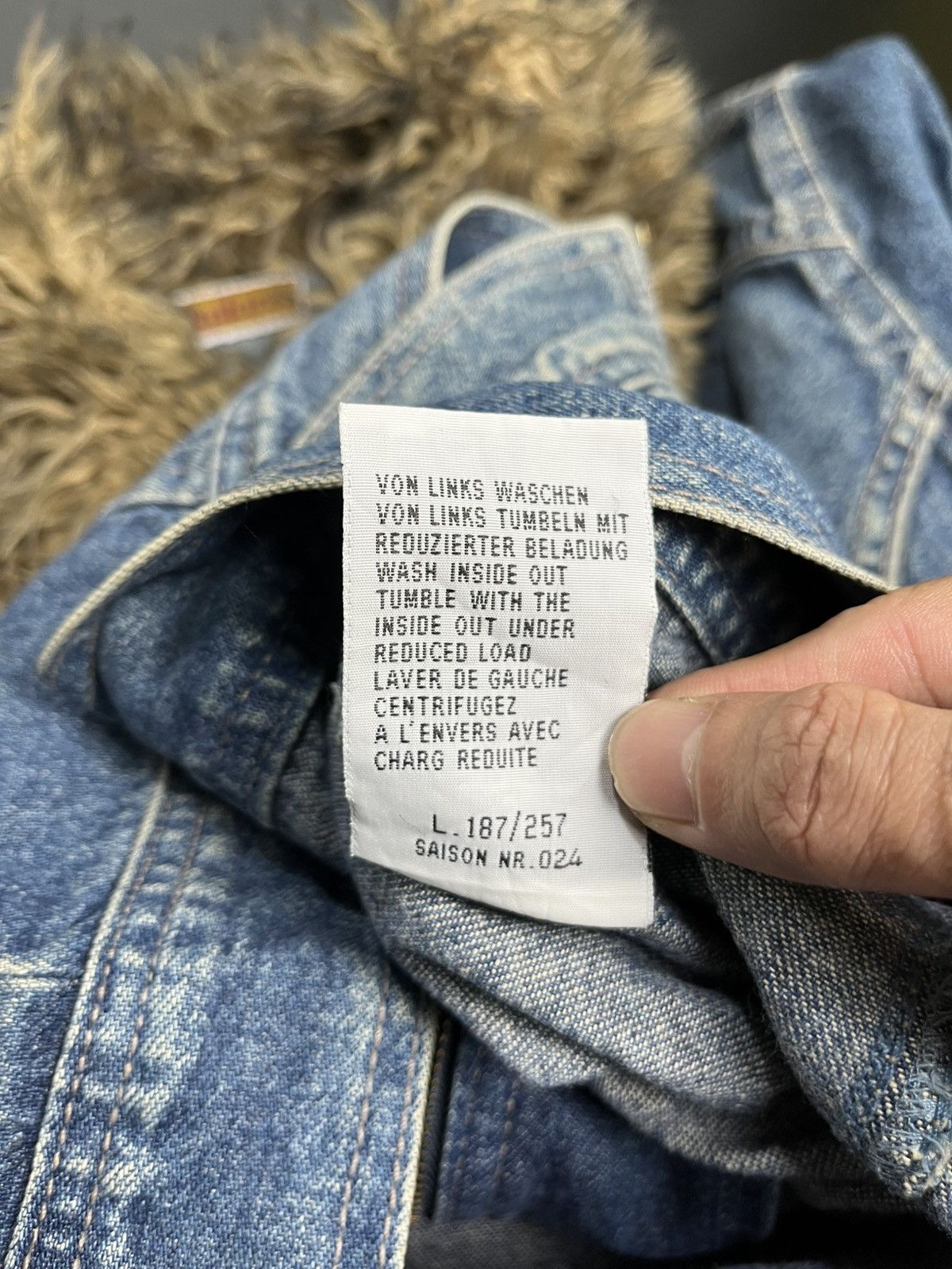 If Six Was Nine × Japanese Brand × Le Grande Bleu (L.G.B.) Japanese Fur Denim jacket gimmic zip Size US M / EU 48-50 / 2 - 7 Thumbnail