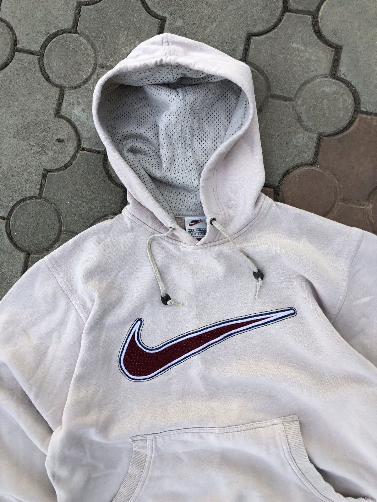 Nike × Vintage Vintage 90s Nike Center Swoosh Hoodie Big Logo Size US M / EU 48-50 / 2 - 4 Thumbnail