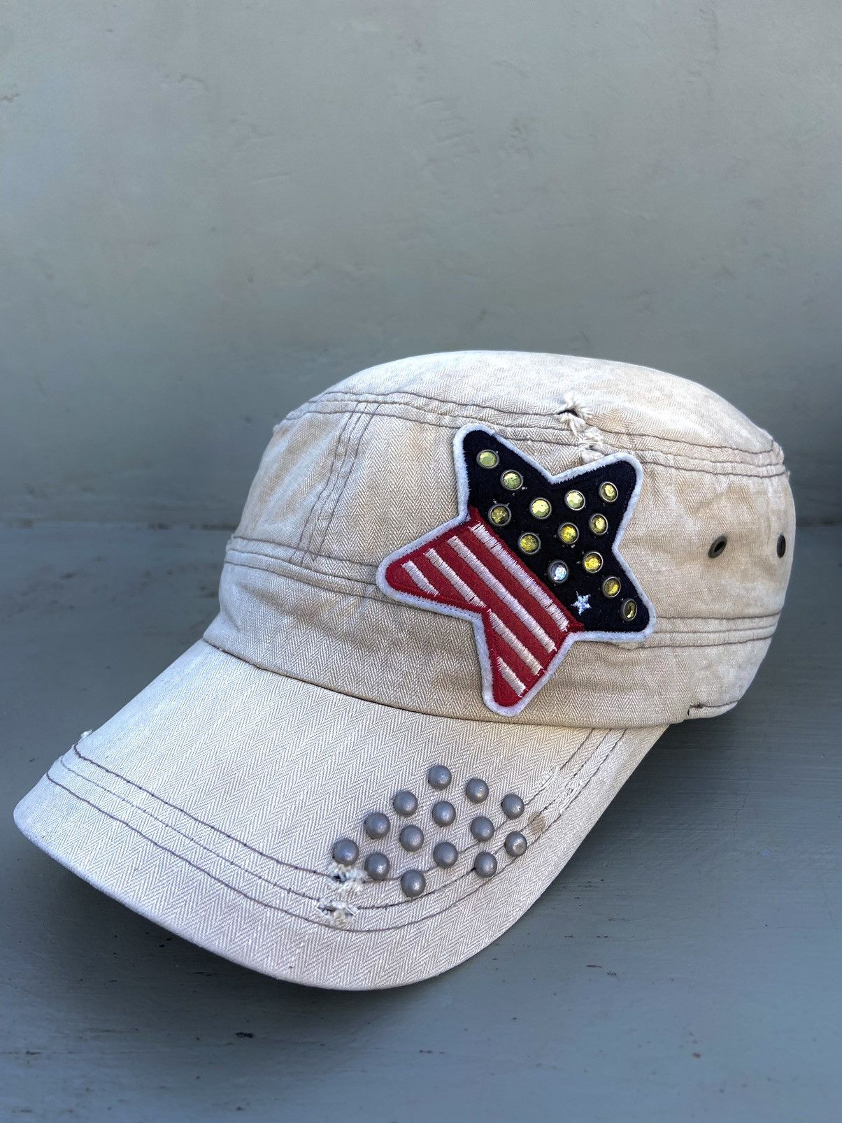 Hysteric Glamour 2000s star embroidery zircon studded patrol hat Size ONE SIZE - 1 Thumbnail