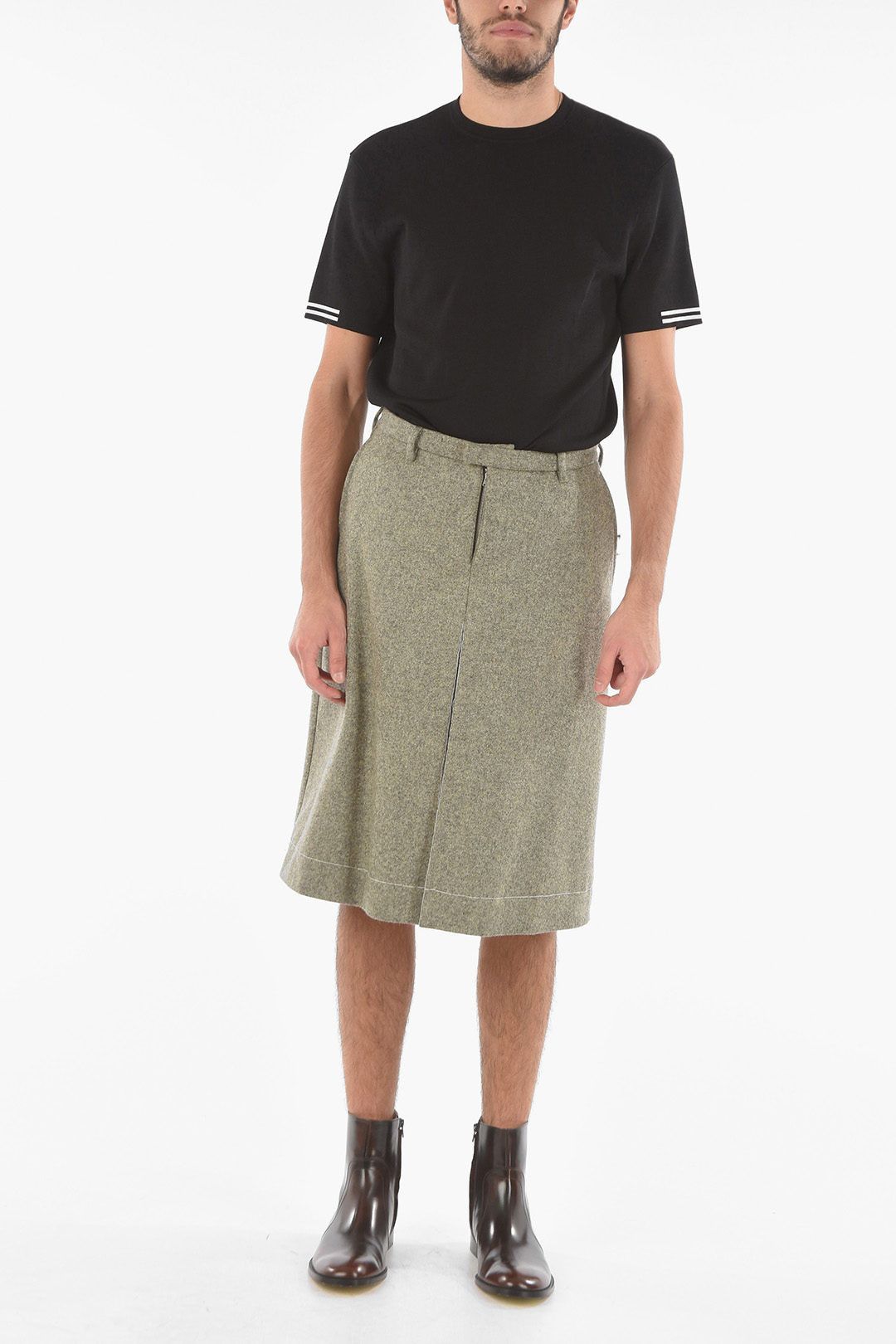 Maison Margiela o1y1124 Hidden Fastening Skort In Green Size US 30 / EU 46 - 4 Thumbnail