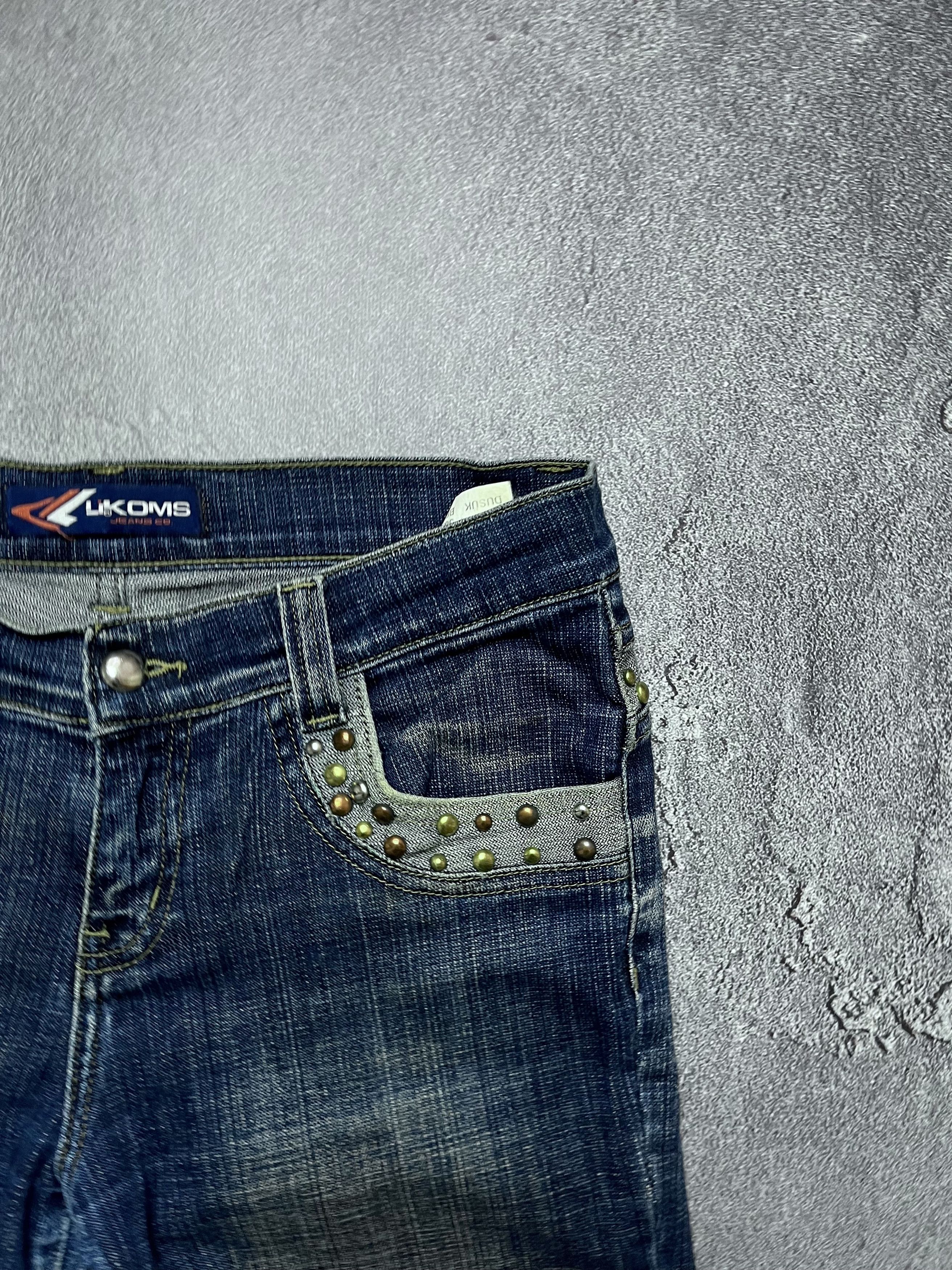 Vintage 90x Vintage Bootcut Flared Jeans Big Logo Y2K Womens 30/33 Size 30" / US 8 / IT 44 - 6 Thumbnail
