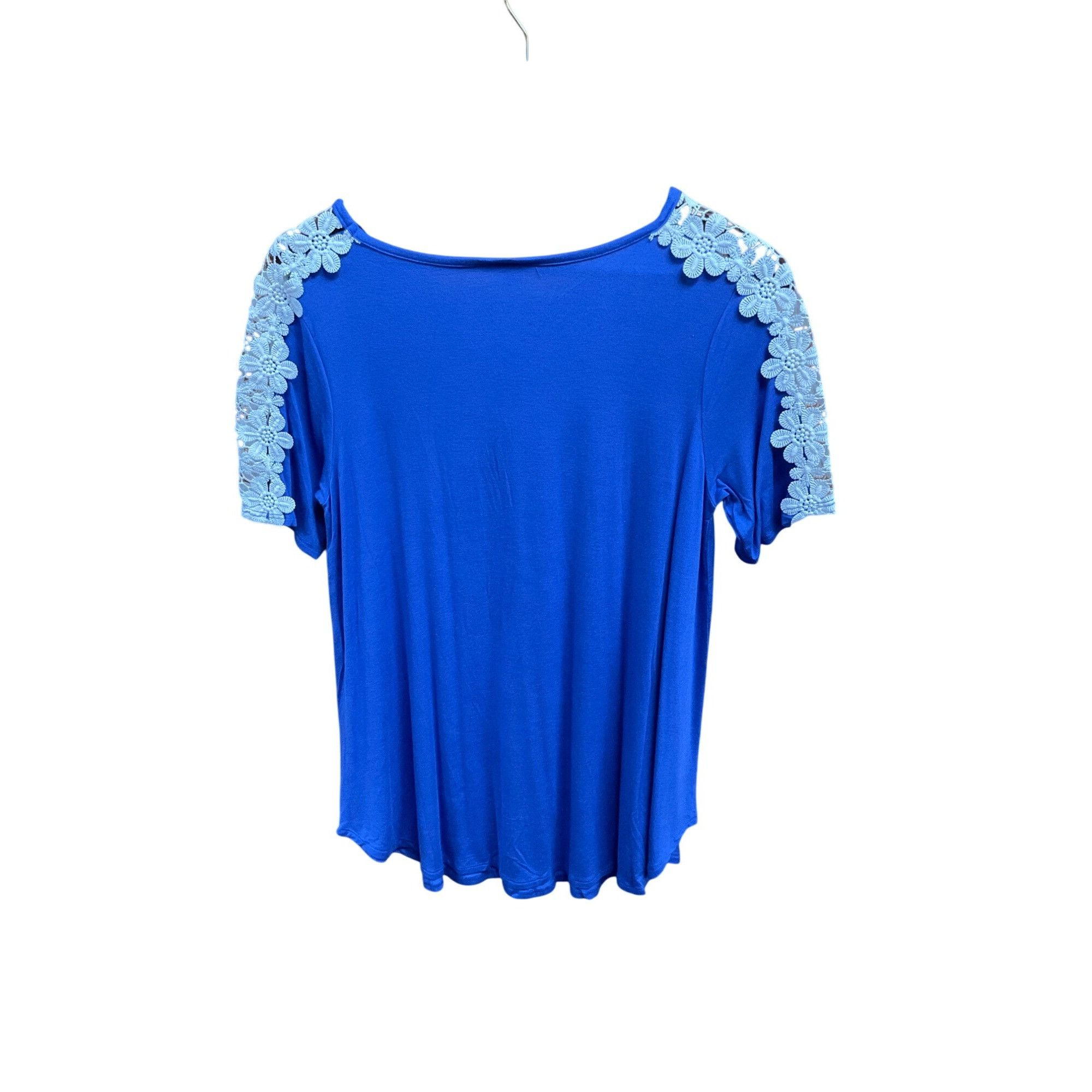 Other Shoulder Flower Crochet Tunic Blue Size Medium Size M / US 6-8 / IT 42-44 - 4 Thumbnail