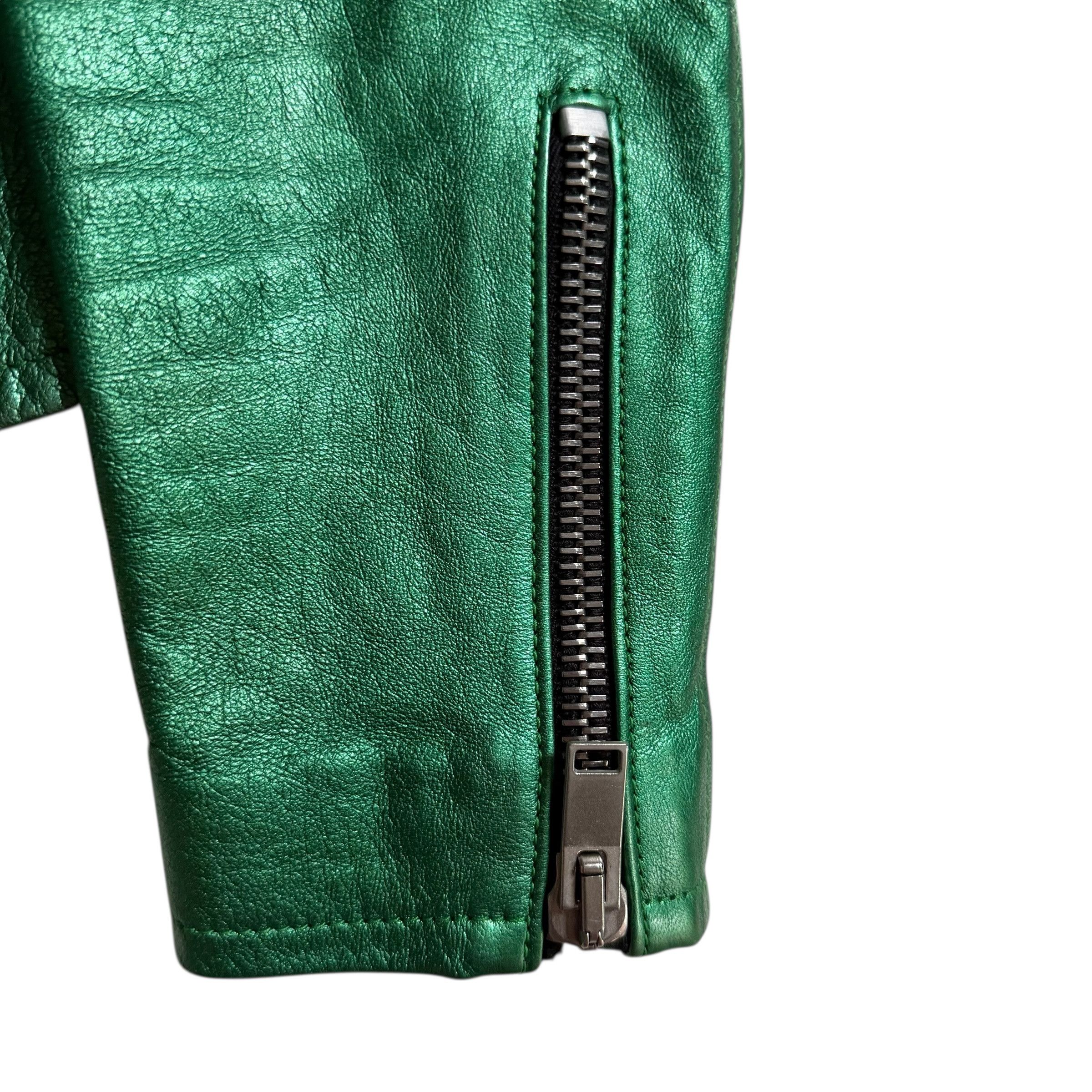 Yves Saint Laurent SAINT LAURENT 2013 HEDI SLIMANE LEATHER BIKER JACKET Size S / US 4 / IT 40 - 13 Thumbnail