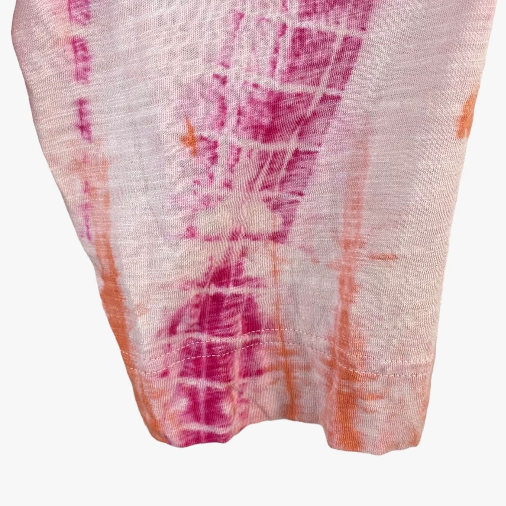 Vintage Belle Beach by Kim Gravel Tie-Dye Slub Knit Cardigan Sweater Pink Womens 4X Plus Size Open Pockets Beach Casual 60% Cotton 40% Modal Size XXL / US 16-18 / IT 52-54 - 7 Thumbnail