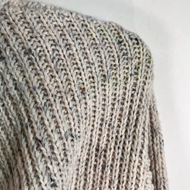 Vintage VINTAGE Knit Wear Cardigan Sweater Womens S Cable Knit Cotton Pockets Hippie Hoodie Beige Bohemian 70s Womens Size S / US 4 / IT 40 - 2 Thumbnail