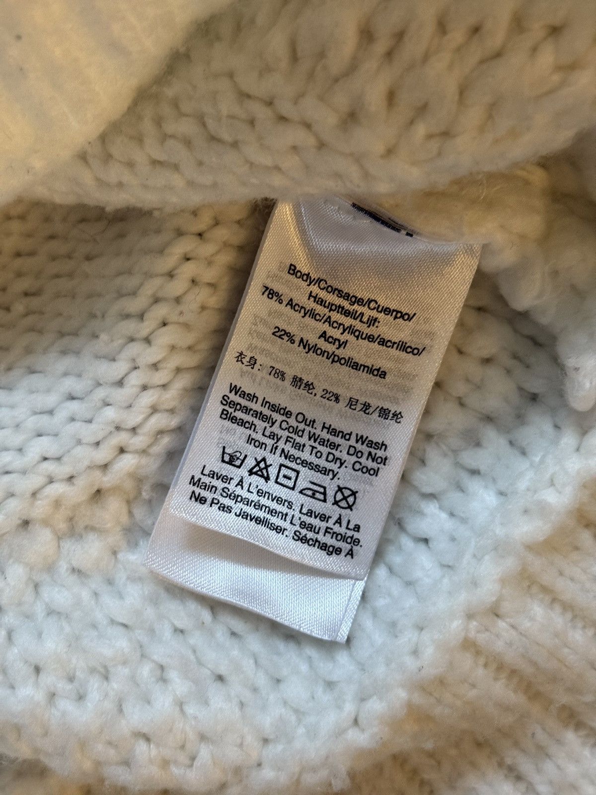DKNY DKNY Textured Ivory Knit Sweater Size L / US 10 / IT 46 - 3 Thumbnail