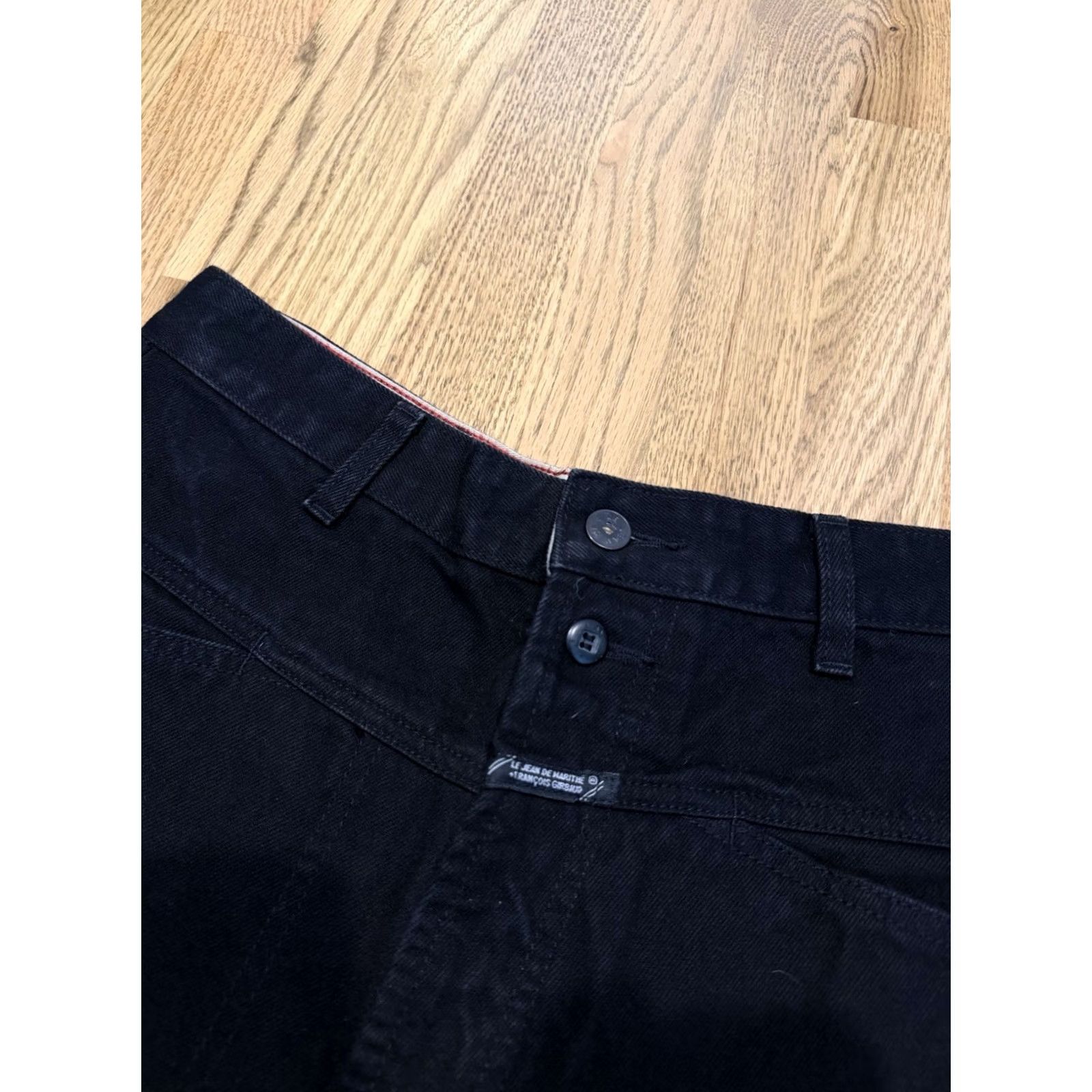 Denime VINTAGE Girbaud Jeans Men 31 30x30 Black Denim 5-Pocket Wide-Leg 90s Retro Baggy Classic Style Mens Size US 31 - 5 Thumbnail