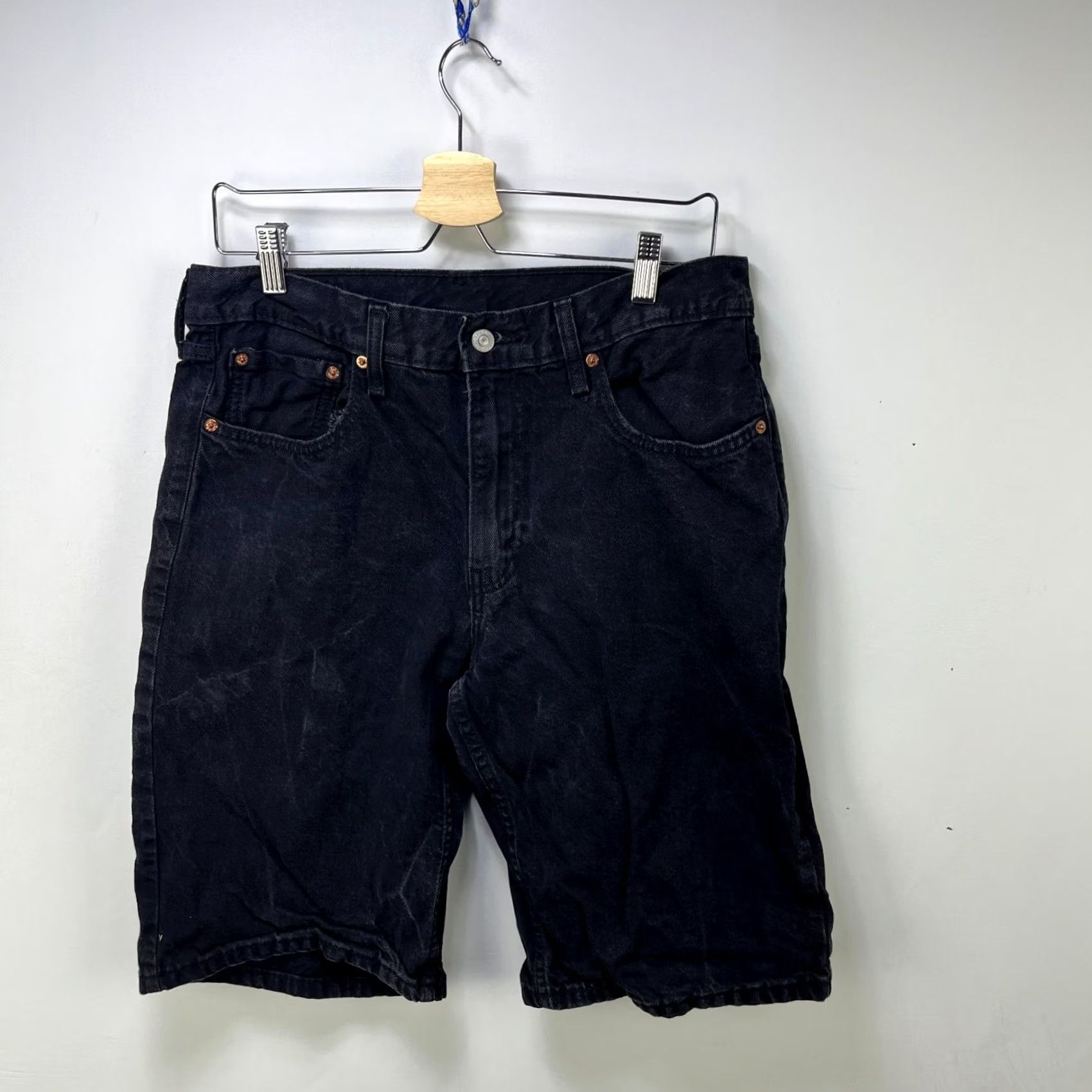 Levi's VINTAGE Levi's Black 32 Jorts Denim Bermuda 5-Pocket 90s Mens Shorts Size US 32 / EU 48 - 4 Thumbnail