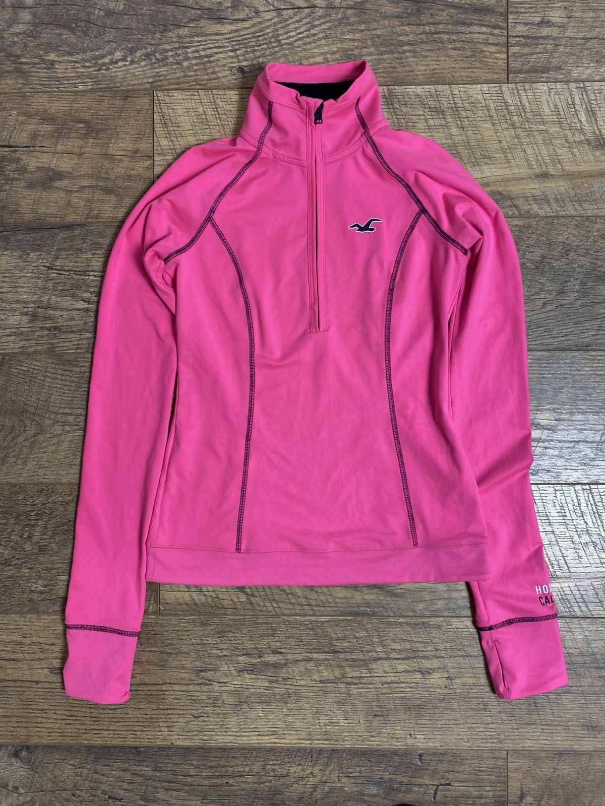 Hollister Hollister California Neon Pink 1/4 Zip Pullover Activewear Size XS / US 0-2 / IT 36-38 - 1 Thumbnail