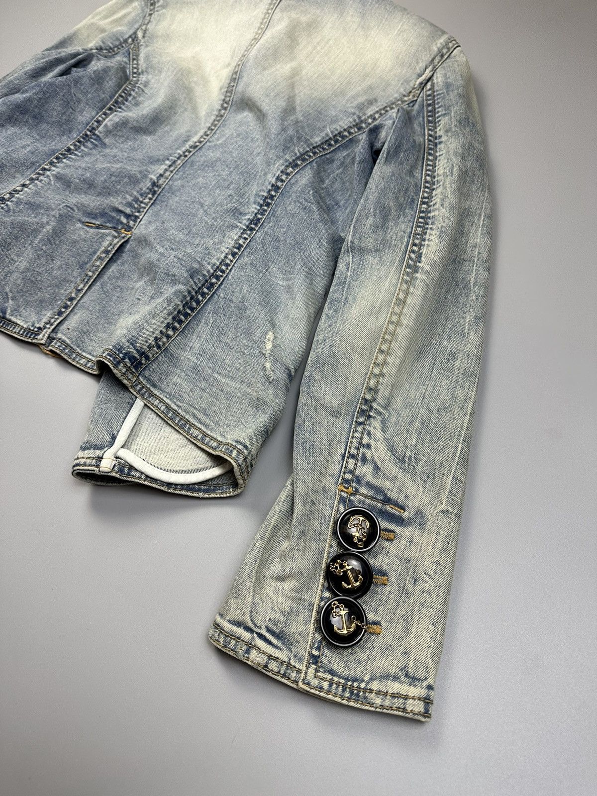Dsquared2 Dsquared2 Washed blue Denim Navy Bike Jaket Size S / US 4 / IT 40 - 9 Thumbnail
