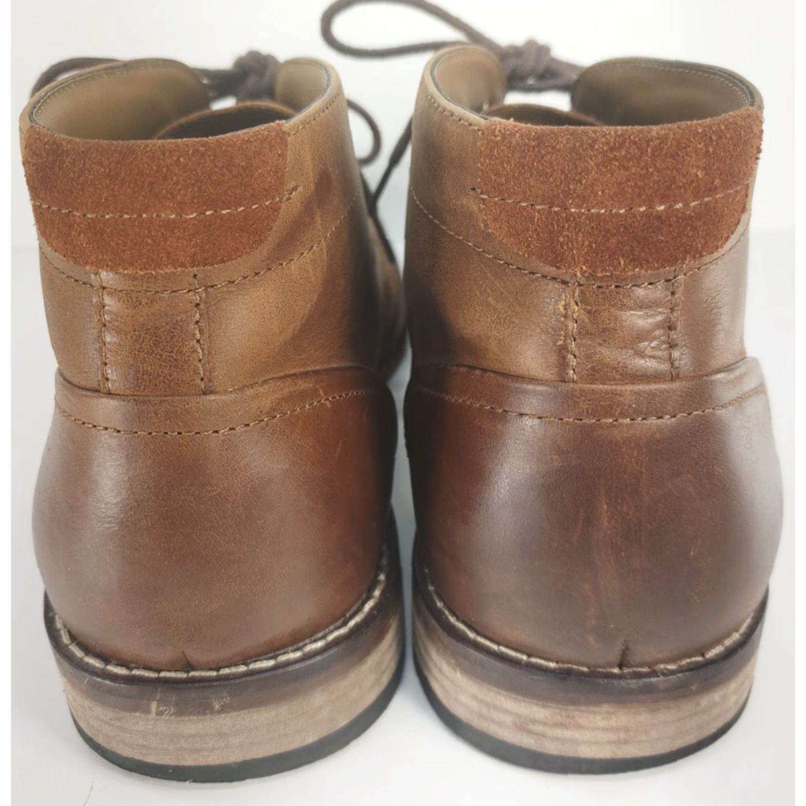 Vintage Aston Grey Boots Mens 10.5M Brown Leather Chukka Desert Boots Size US 11 / EU 44 - 6 Thumbnail