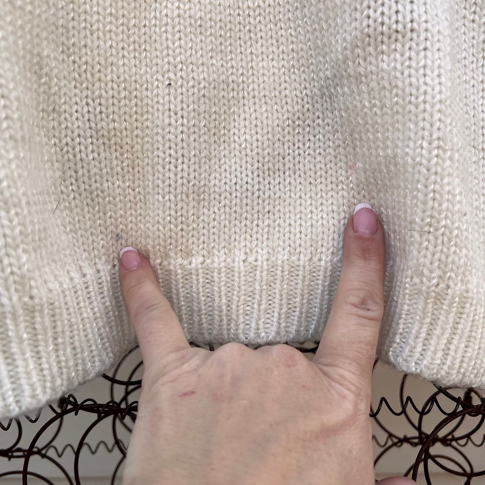 Vintage Argyle pattern bead detail button down cardigan sweater Size L / US 10 / IT 46 - 6 Thumbnail