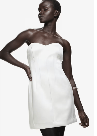 H&M Bandeau Mini Dress Size S / US 4 / IT 40 - 3 Thumbnail
