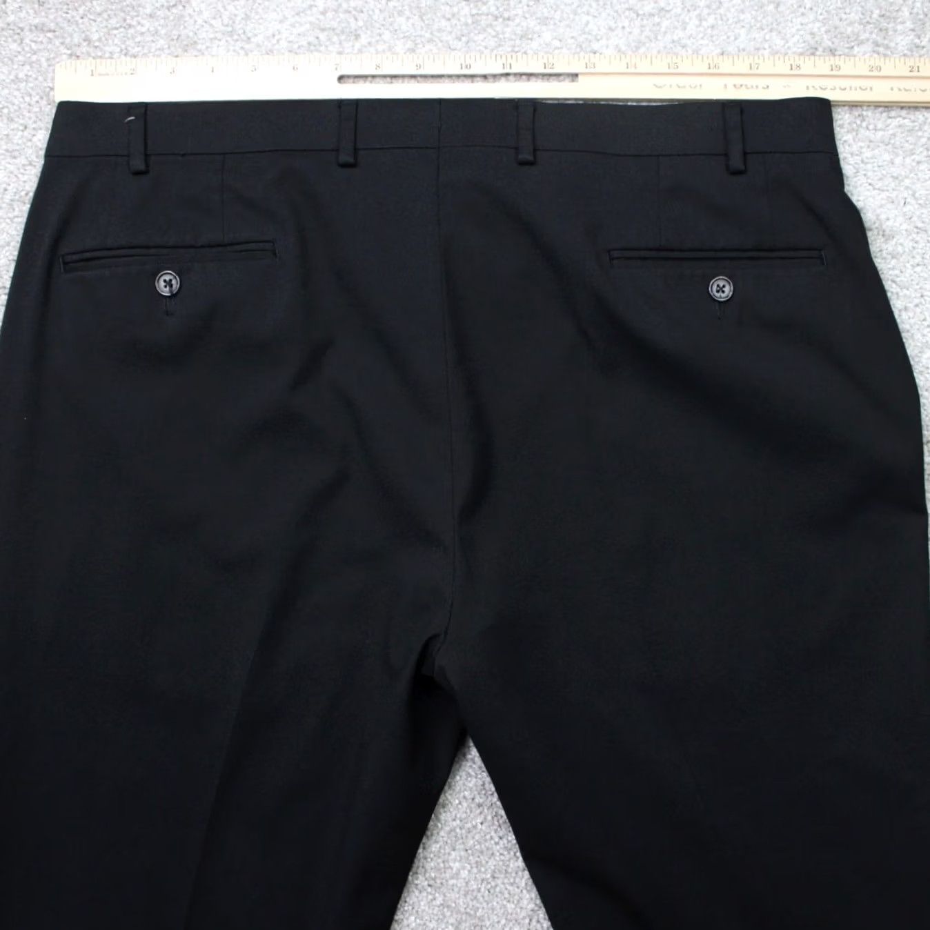 Ralph Lauren LAUREN Ralph Lauren Pants Mens 38x30 Black Flat Front Polyester/Rayon Stretch Dress Pants Regular Men Side Pocket Zipper Button CKV Size US 38 / EU 54 - 6 Thumbnail