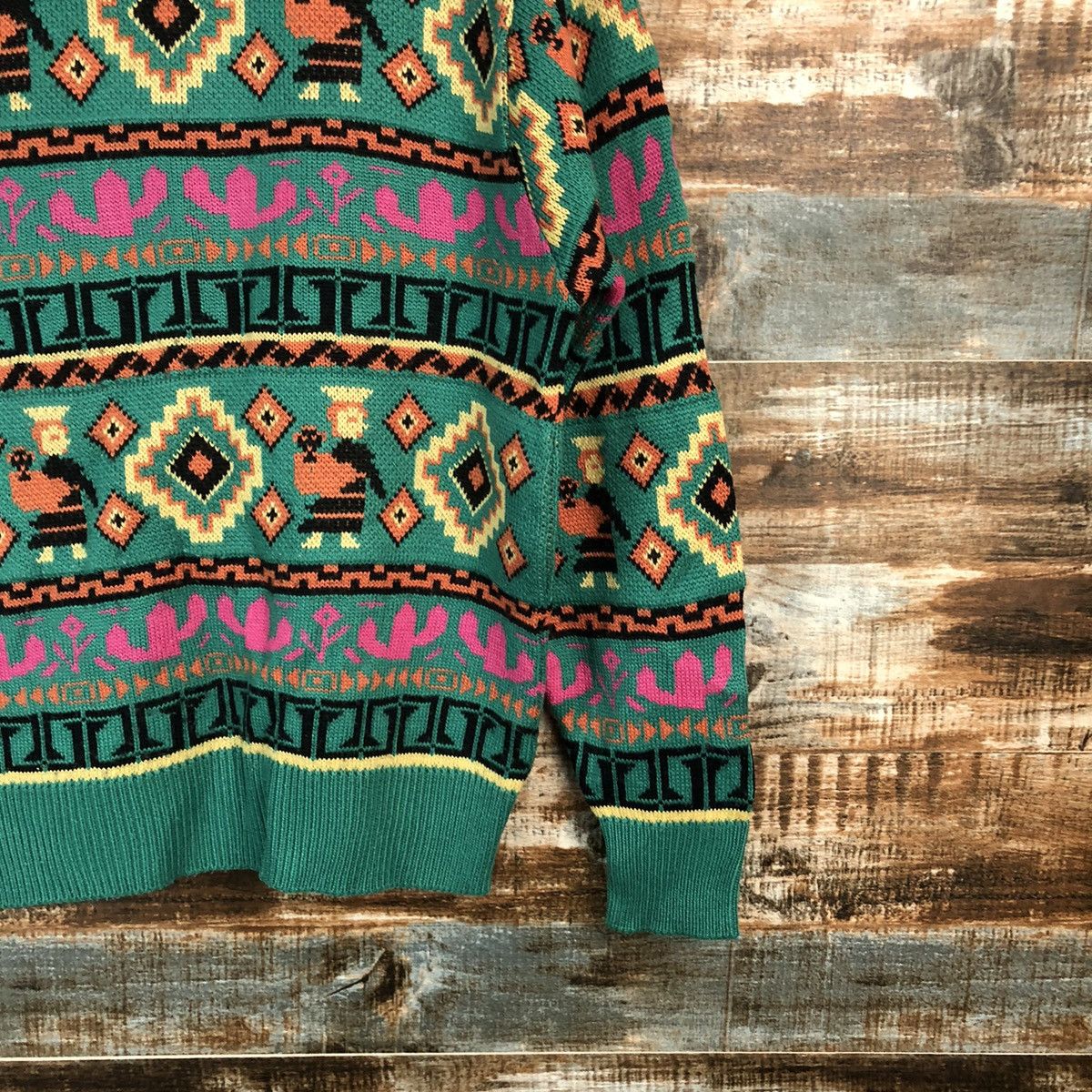 Vintage Japanese Brand art vintage Green Knitwear #A1699 Size US S / EU 44-46 / 1 - 8 Thumbnail