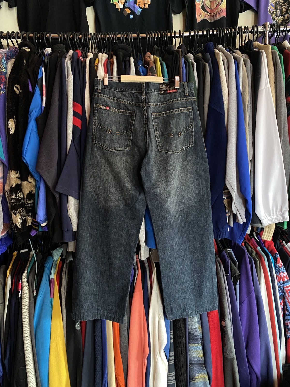 Quiksilver QUIKSILVER VINTAGE BAGGY DENIM JEANS Y2k STYLE Size US 36 / EU 52 - 1 Thumbnail