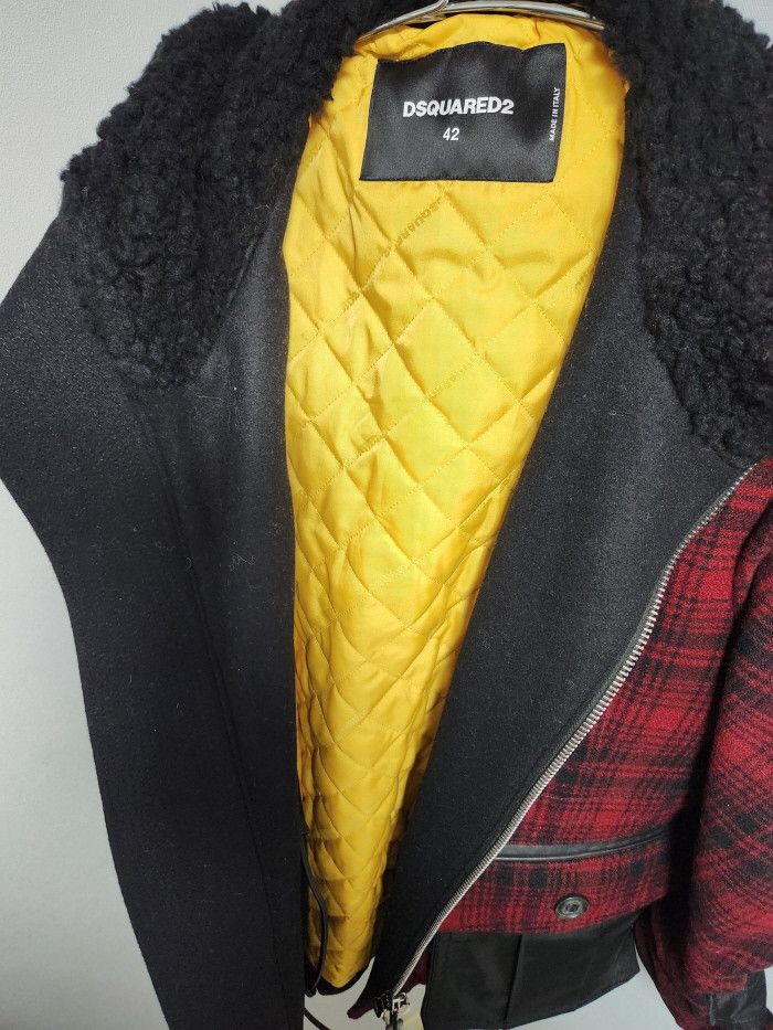 Dsquared2 Dsquared2 red check oversized parka coat Size M / US 6-8 / IT 42-44 - 8 Thumbnail