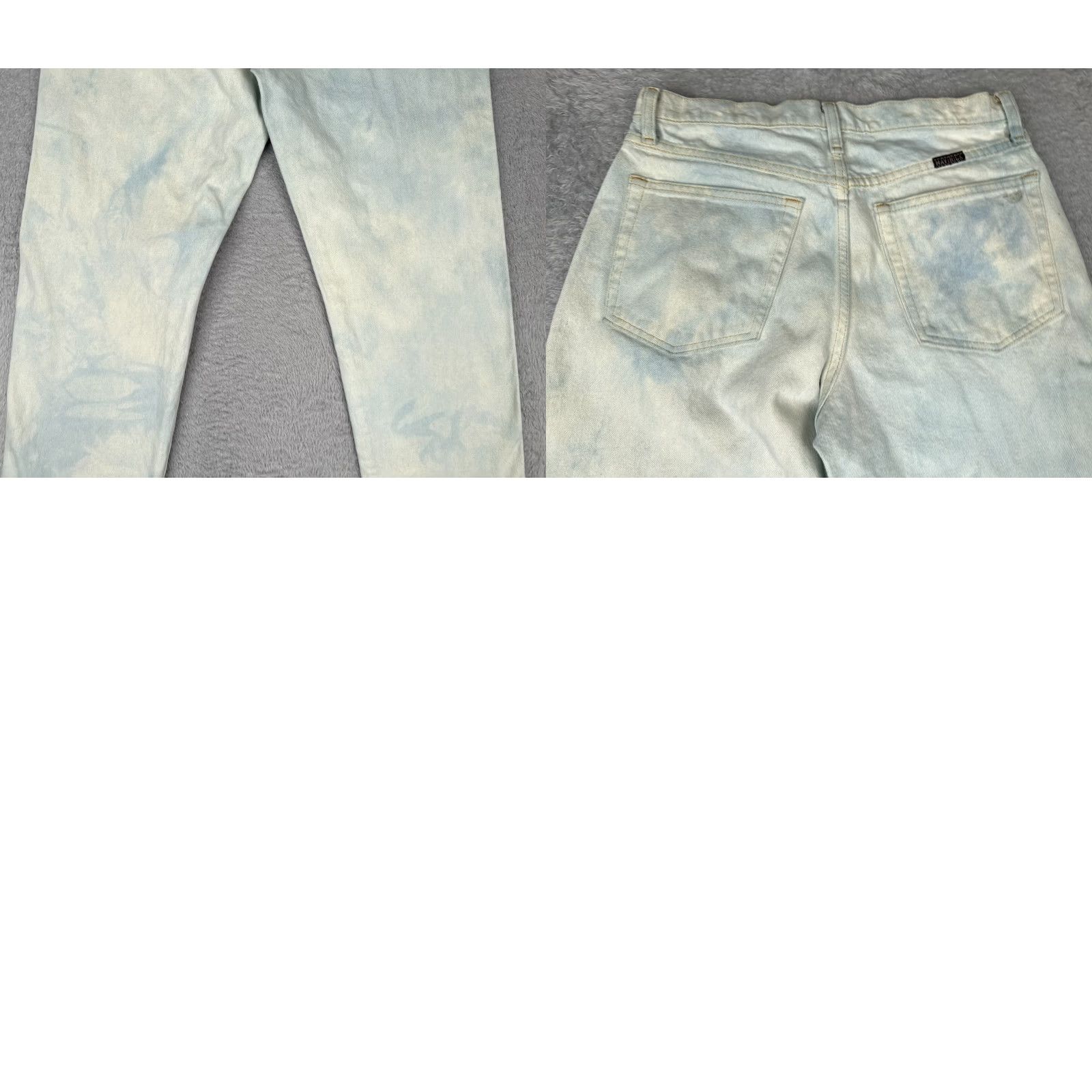 Denime Maverick Jeans Mens 32x30 Blue Denim Acid Wash Straight Leg Distressed Cotton Size US 32 / EU 48 - 10 Thumbnail
