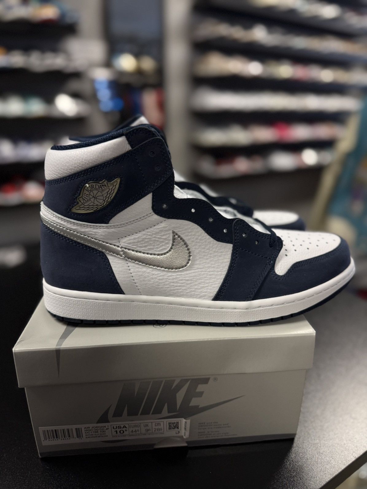 Jordan Brand × Nike Jordan 1 CO JP Midnight Navy Blue Size 10.5 (NEW) Size US 10.5 / EU 43-44 - 7 Thumbnail