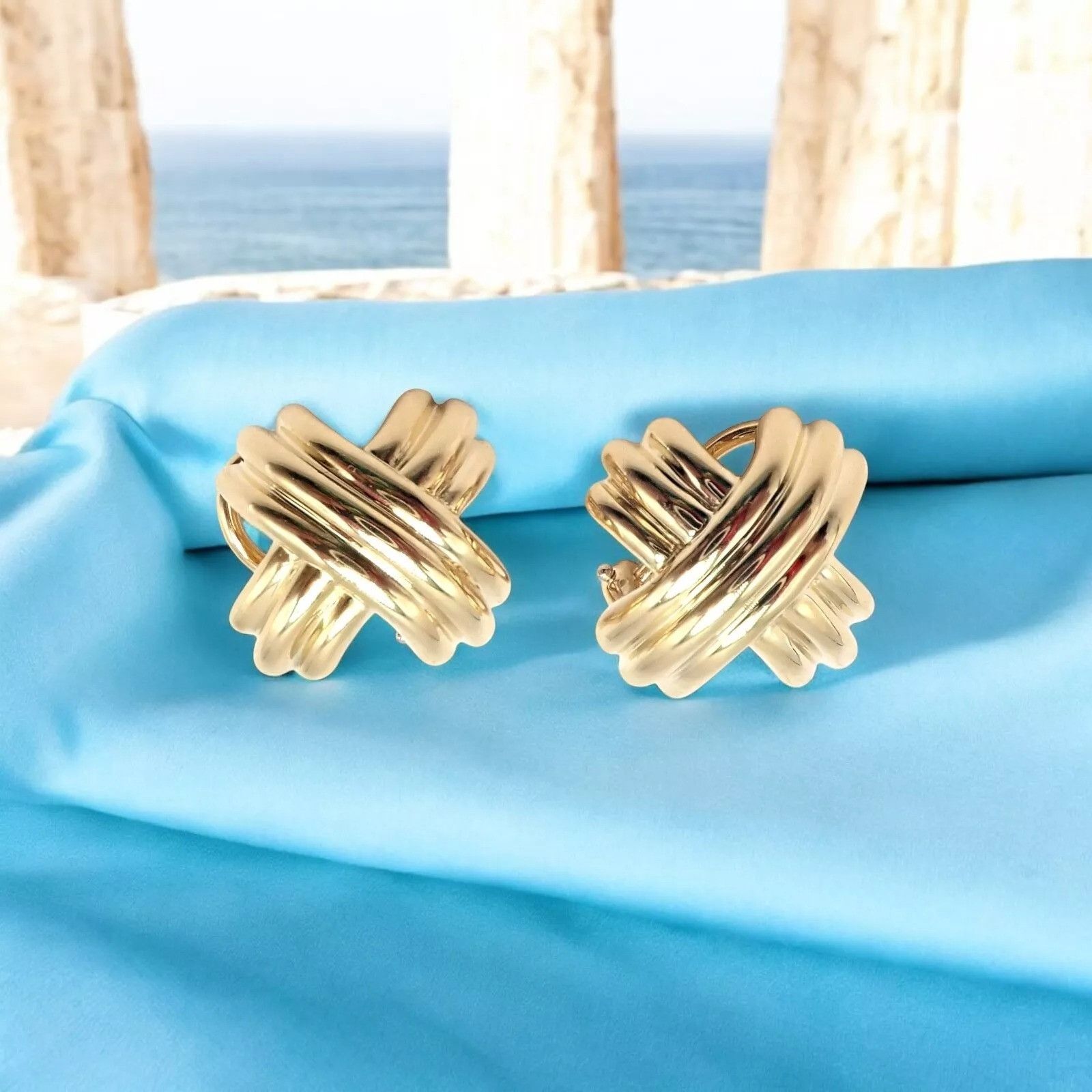 Tiffany & Co. Tiffany & Co X Kiss 18k Yellow Gold Medium Earrings Size ONE SIZE - 2 Thumbnail